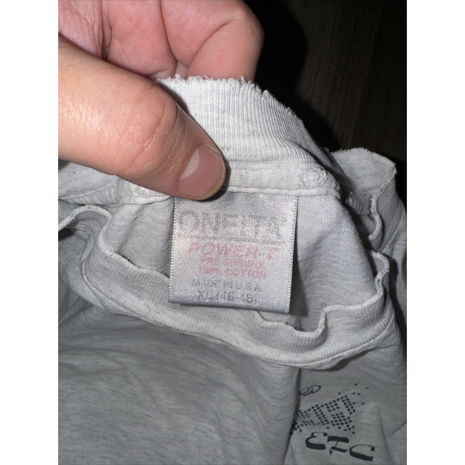 Band Tees Jesus T-Shirt Grey Proverbs 9:10 Oneita USA Single Stitch Size US XL / EU 56 / 4 - 3 Thumbnail