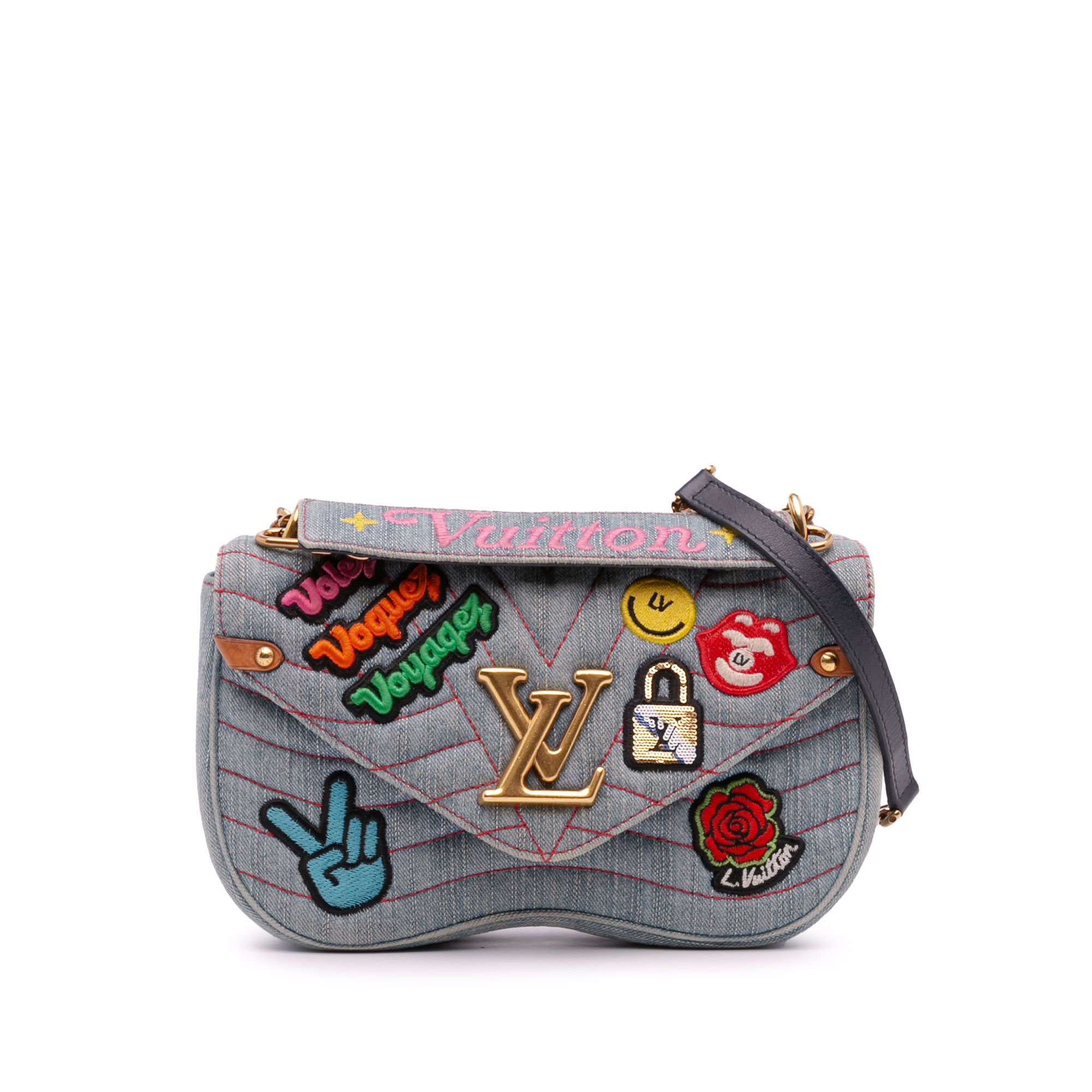Louis Vuitton Louis Vuitton Limited Edition Denim Patches New Wave Chain MM Size ONE SIZE - 1 Thumbnail