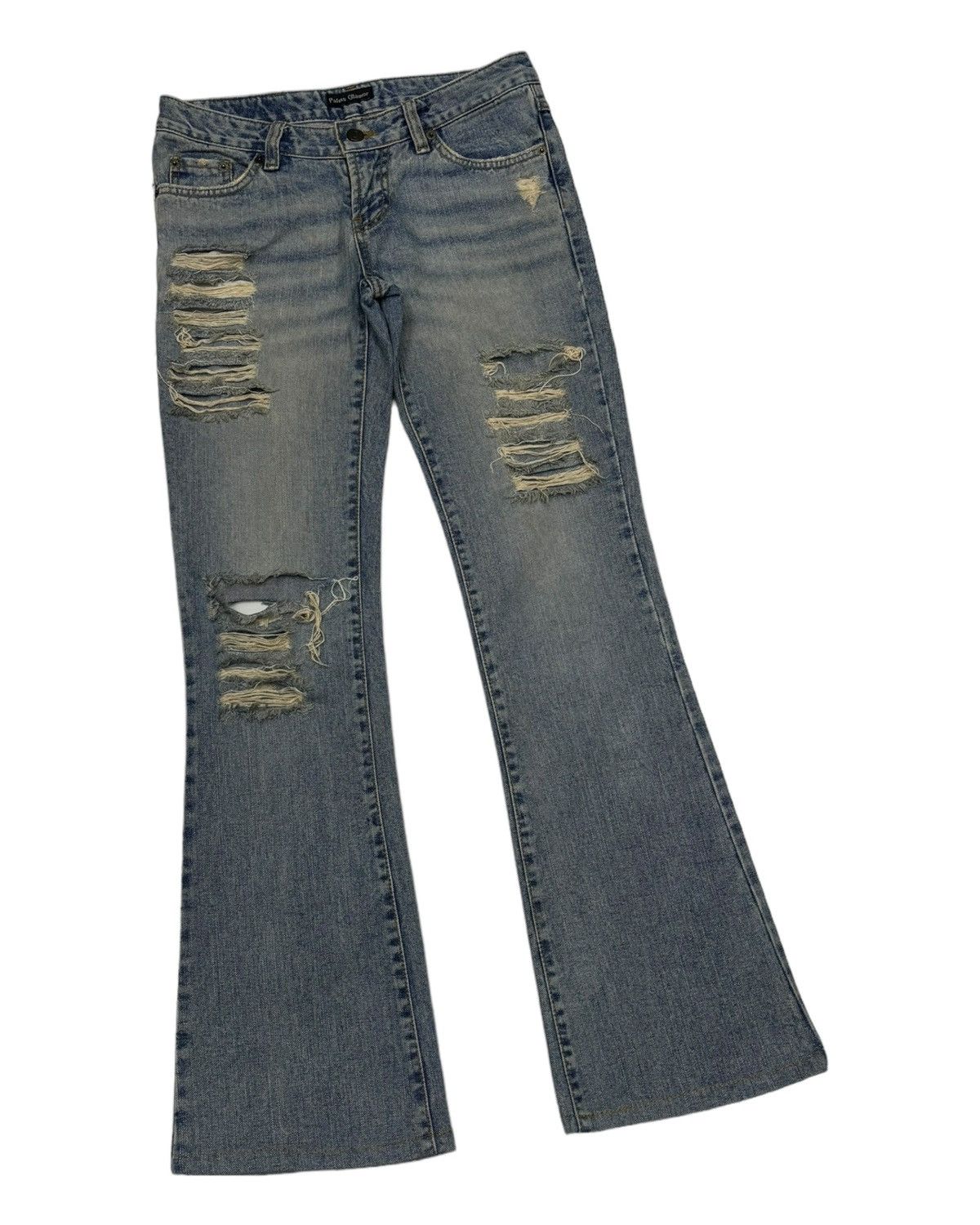 Hysteric Glamour Flare Jeans Distress Palm Glamor Bootcut Flared Jeans Size 28" / US 6 / IT 42 - 3 Thumbnail