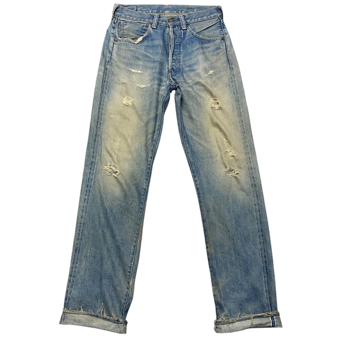 Levi's Vintage Levis 501 Big E Hidden Rivet Denim Selvedge Jeans Size US 30 / EU 46 - 1 Thumbnail