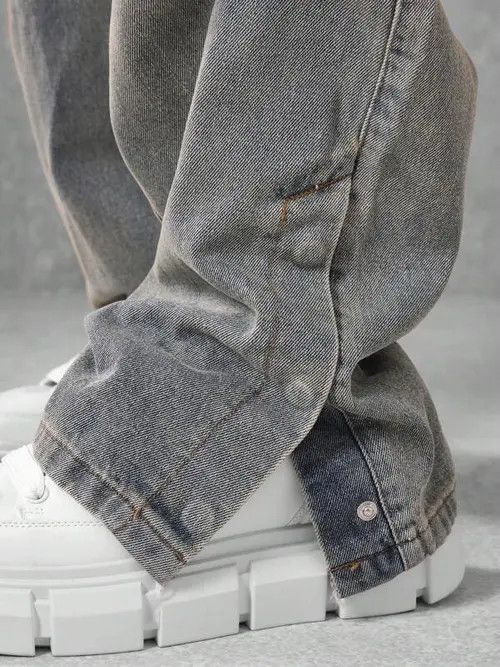Japanese Brand Kanako x Naomi Skater Baggy Side Snap 90s Jeans Denim Size US 32 / EU 48 - 8 Thumbnail