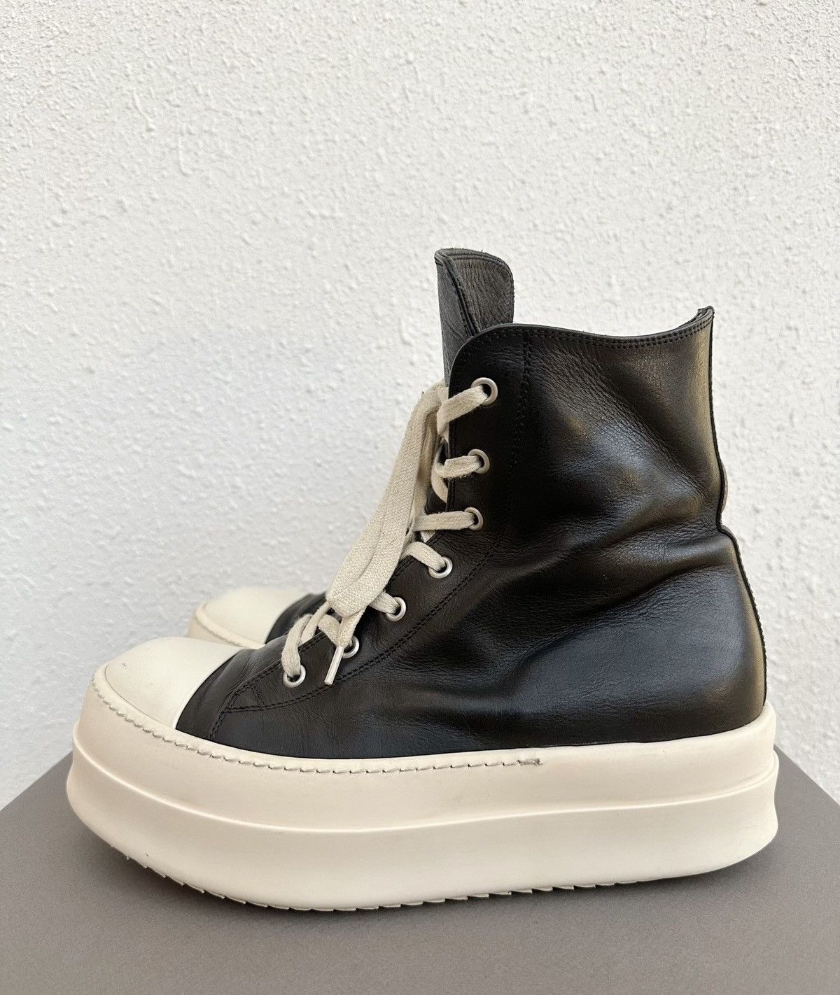 Rick Owens Rick Owens Mainline Leather High-Top Turbo Cyclops 24SS Size US 8 / EU 41 - 4 Thumbnail