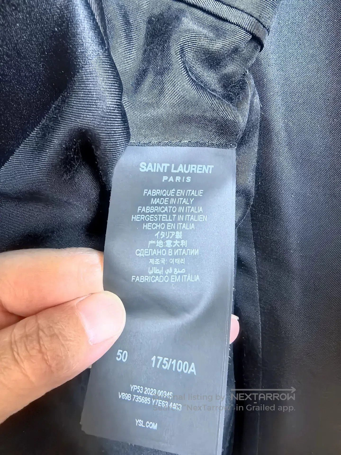Saint Laurent Paris Saint Laurent Men's Gray Blazer. Size US M / EU 48-50 / 2 - 3 Thumbnail