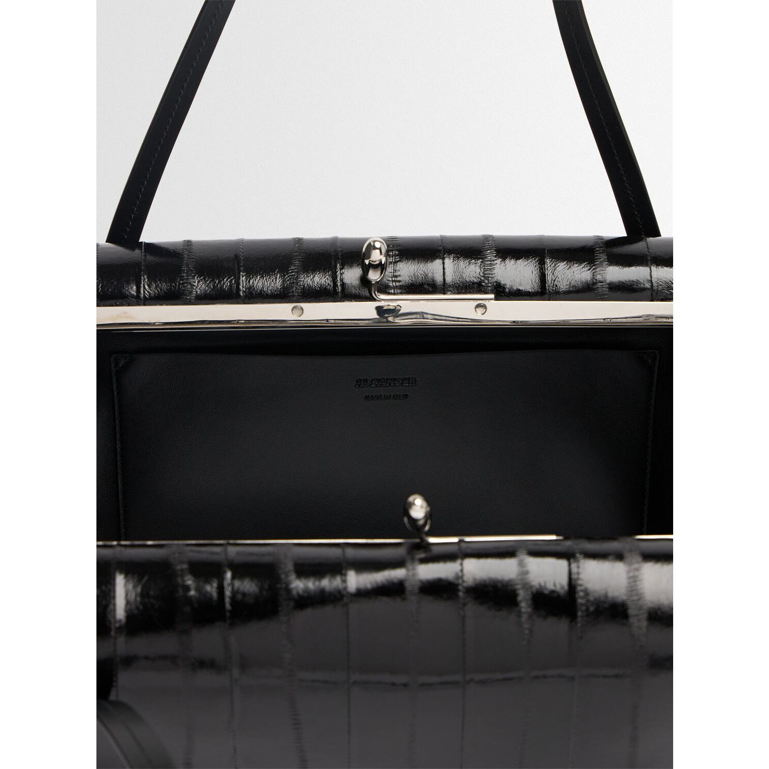 Jil Sander JIL SANDER Goji Medium Black Shiny Leather Shoulder Bag New Size ONE SIZE - 4 Thumbnail