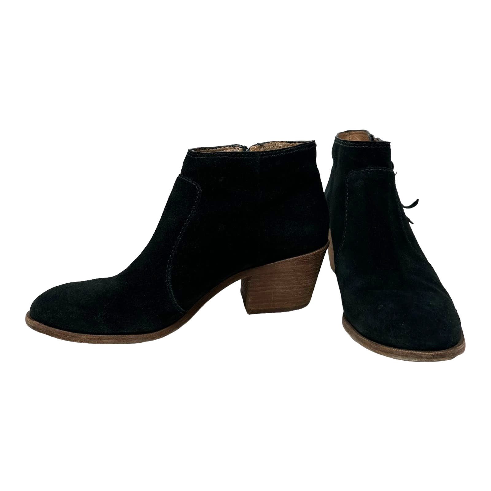 Madewell Madewell black suede block heel ankle boots size 10 Size US 10 / IT 40 - 1 Thumbnail
