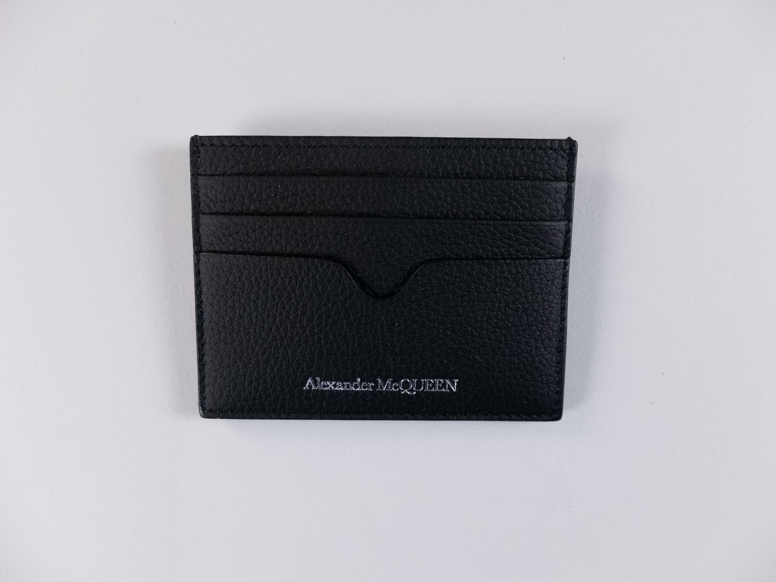 Alexander McQueen ALEXANDER MCQUEEN black classic leather card holder q Size ONE SIZE - 2 Thumbnail