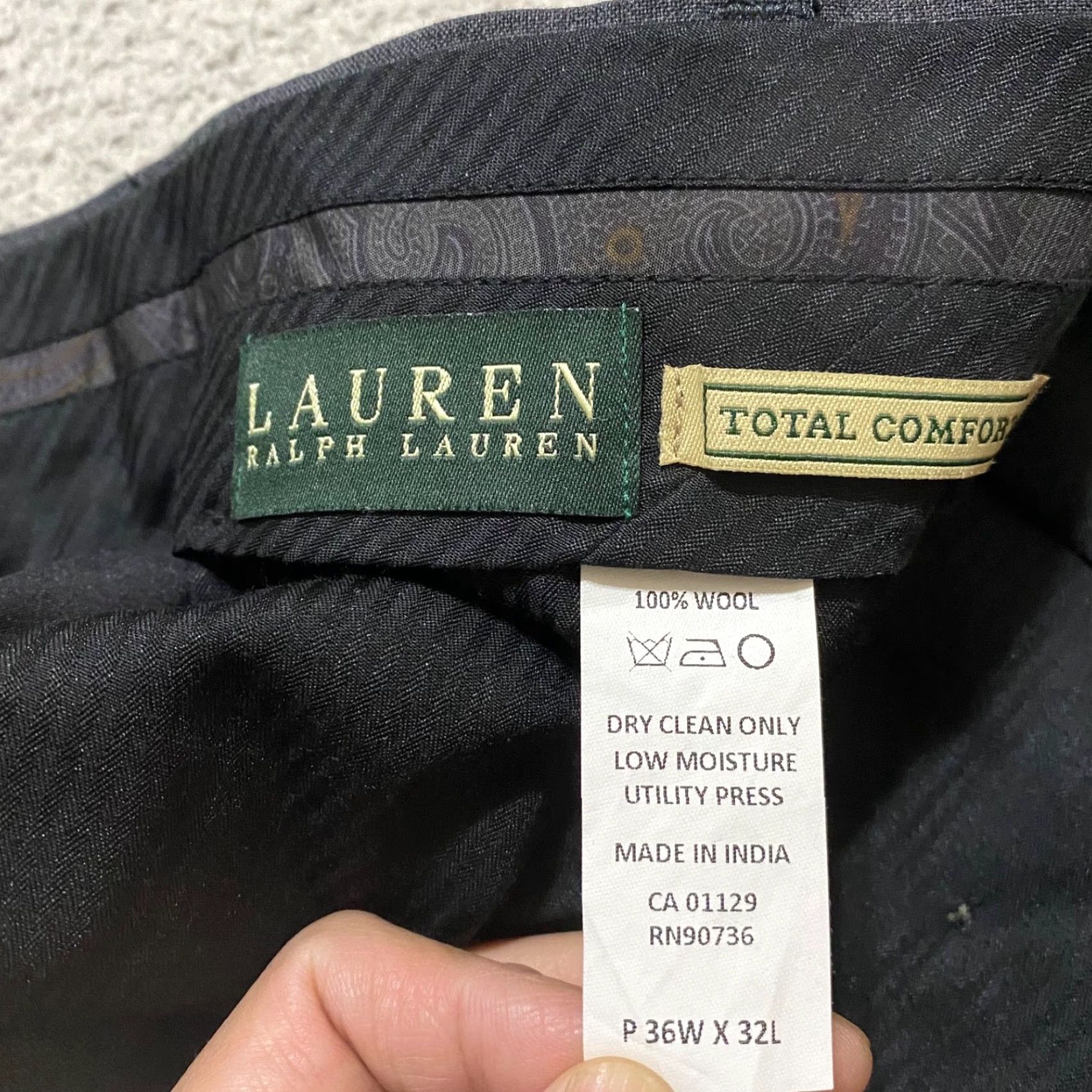 Ralph Lauren Lauren Ralph Lauren Mens Dress Pants Gray Wool Straight 36x32 Size US 36 / EU 52 - 3 Thumbnail