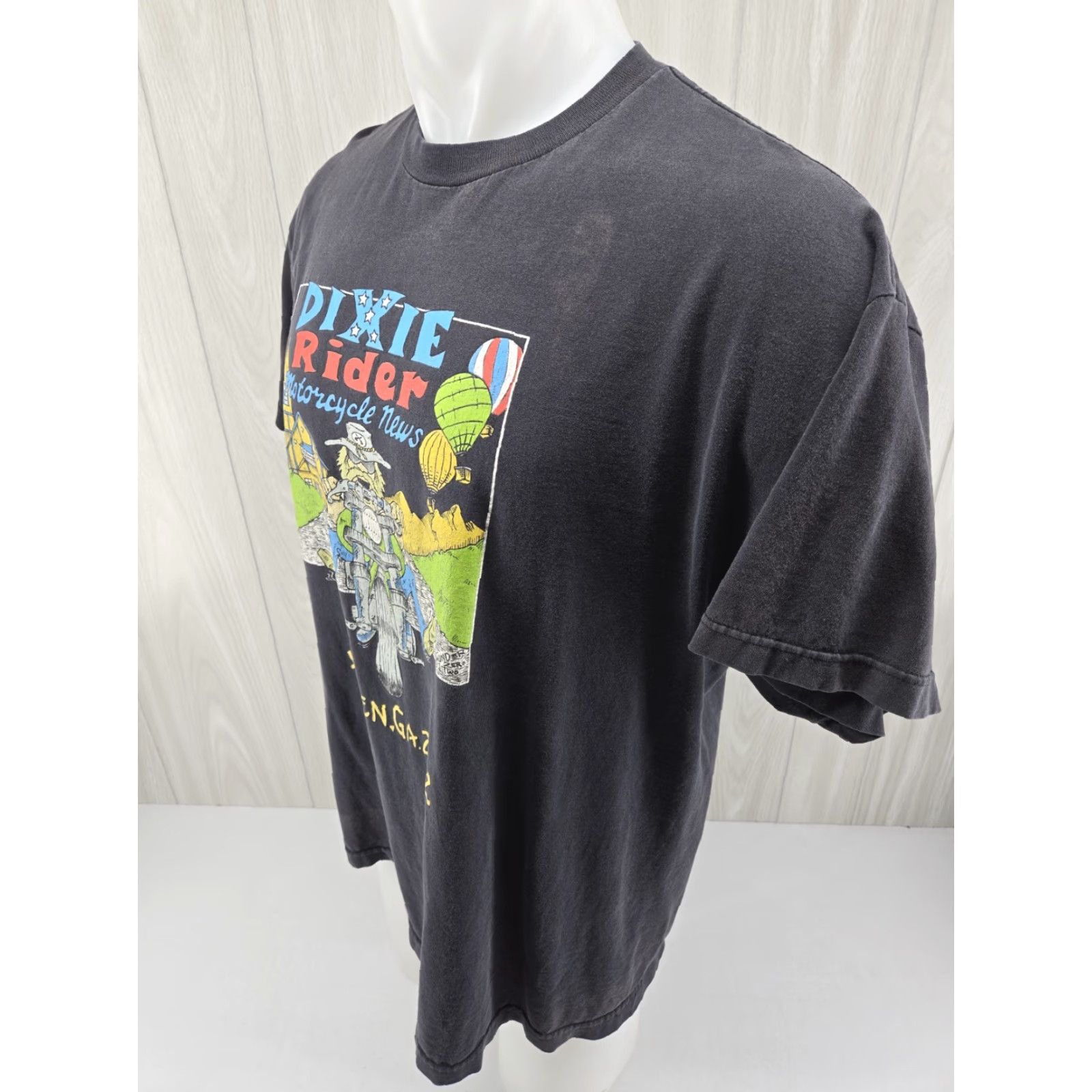 Vintage VINTAGE Heavy Distressed Dixie Rider Motorcycle Helen GA 2002 Men's XL Shirt Size US XL / EU 56 / 4 - 5 Thumbnail