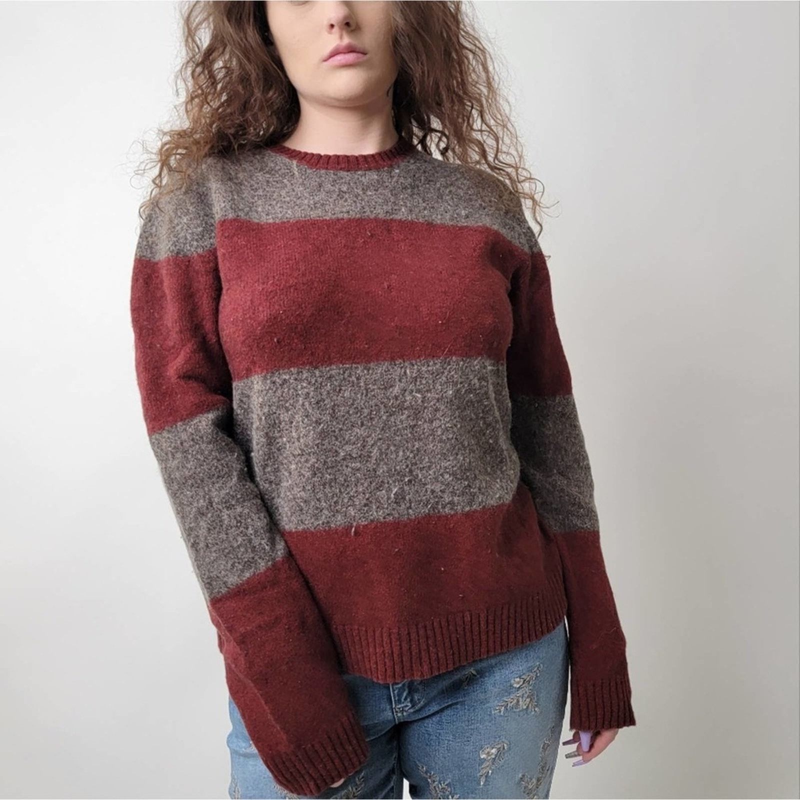 American Eagle Outfitters American Eagle Outfitters Vintage Slim Striped Knit Sweater Size M / US 6-8 / IT 42-44 - 6 Thumbnail