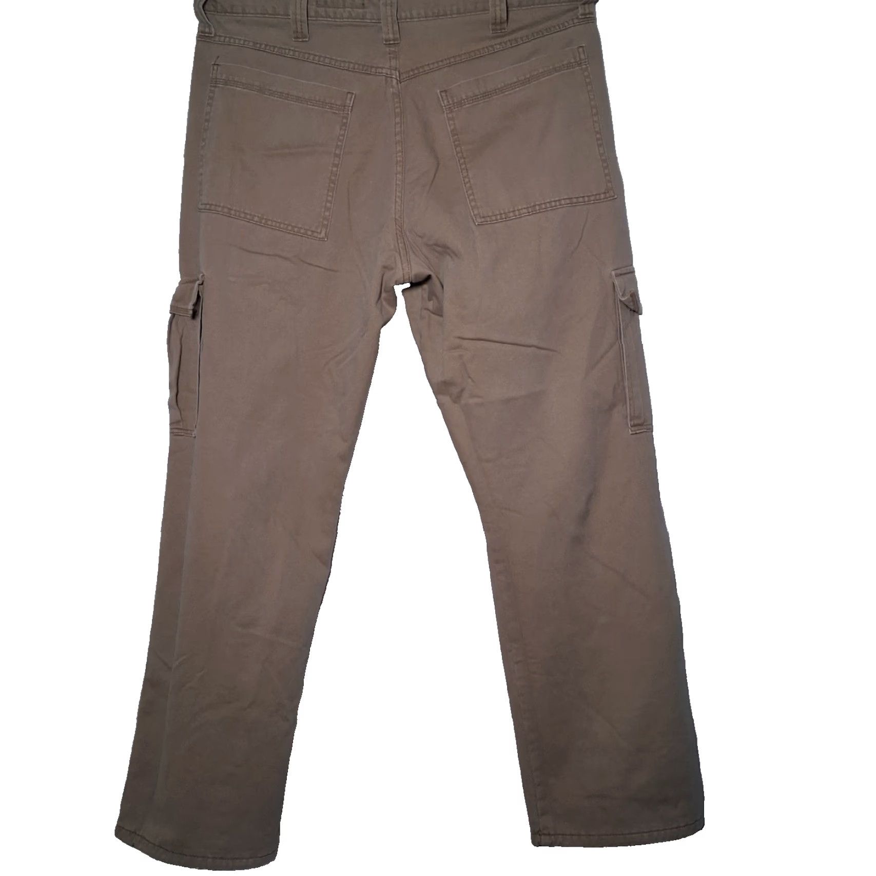Wrangler Wrangler Cargo Pants Men 36x31 Beige Fleece Lined Twill Workwear Size US 36 / EU 52 - 2 Thumbnail
