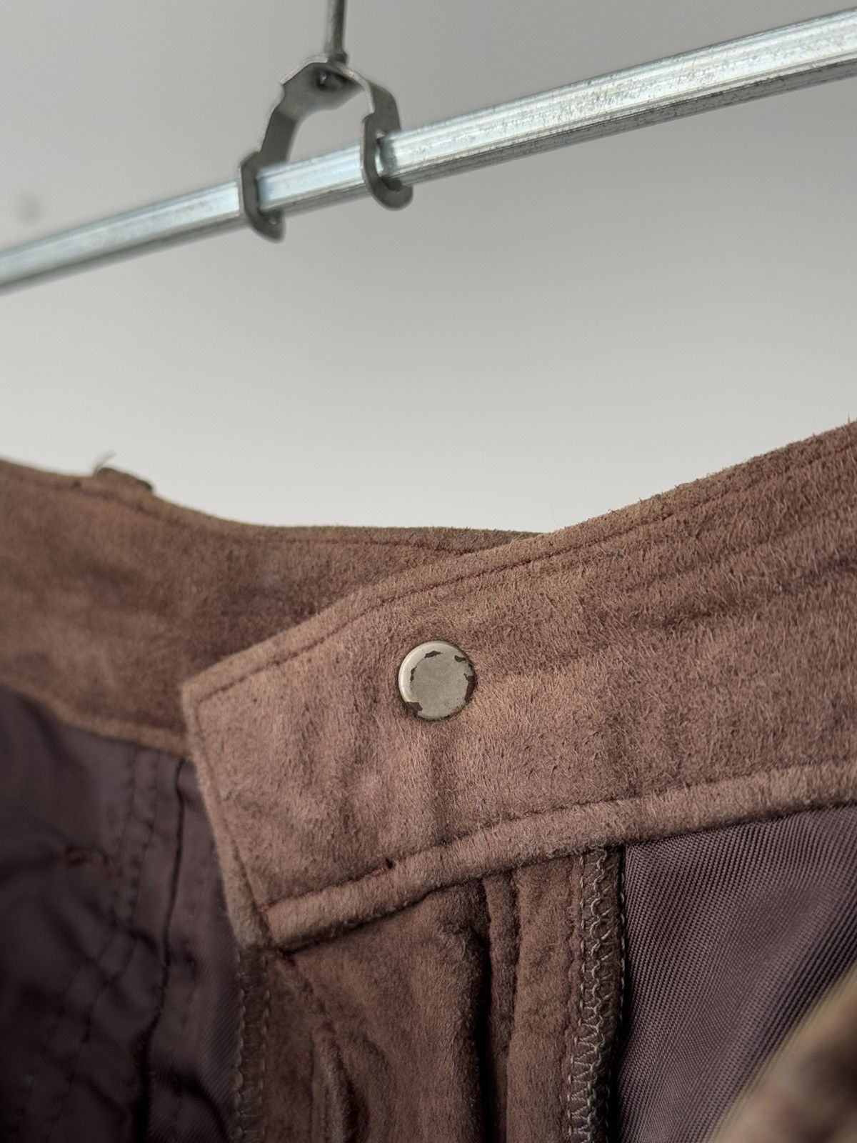 Leather × Levi's × Vintage 1970s Vintage Levi’s Cowboy Cowhide Suede Brown Pants Size US 32 / EU 48 - 9 Thumbnail