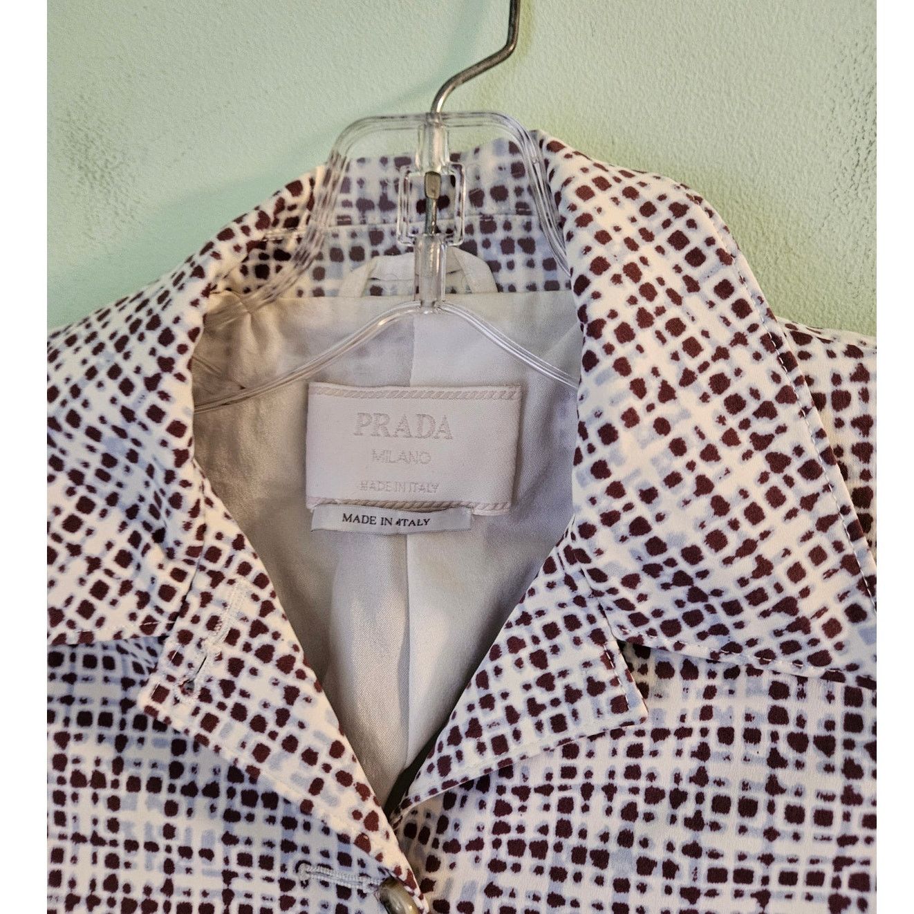 Prada Prada Milano Designer Geometric Printed Blazer Style Jacket Size XS / US 0-2 / IT 36-38 - 5 Thumbnail