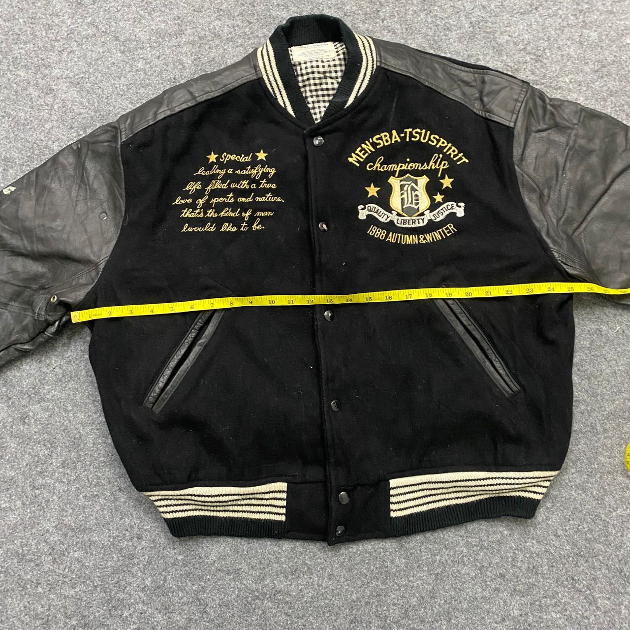 Japanese Brand 💥Best Offer💥Vintage Men's Ba-tsu Spirit Varsity Jacket Size US L / EU 52-54 / 3 - 12 Thumbnail