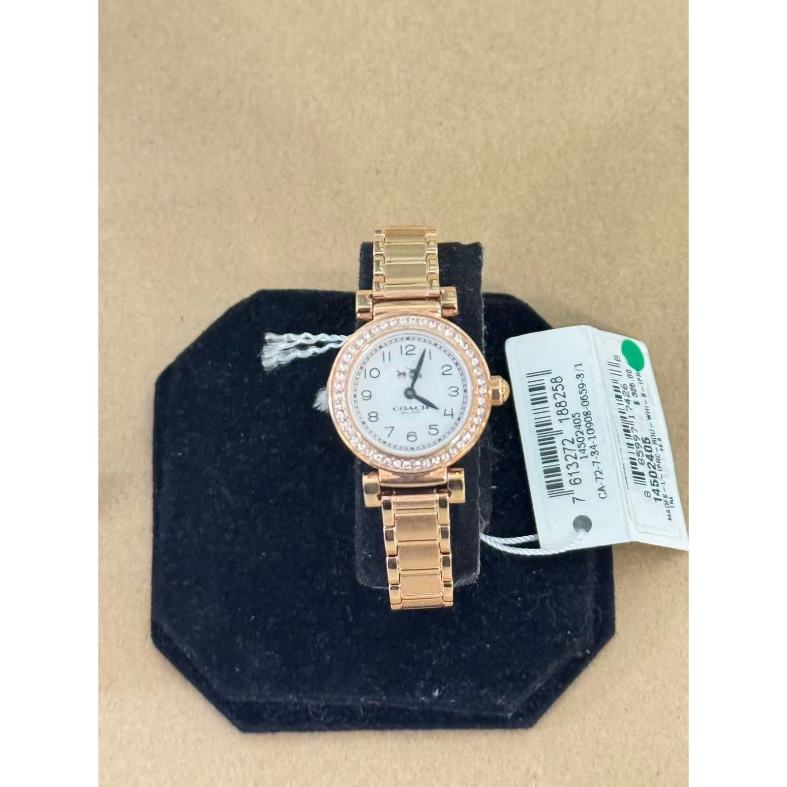 Coach Coach Madison Crystals White Dial Rose Steel Strap 14502405 Size ONE SIZE - 4 Thumbnail