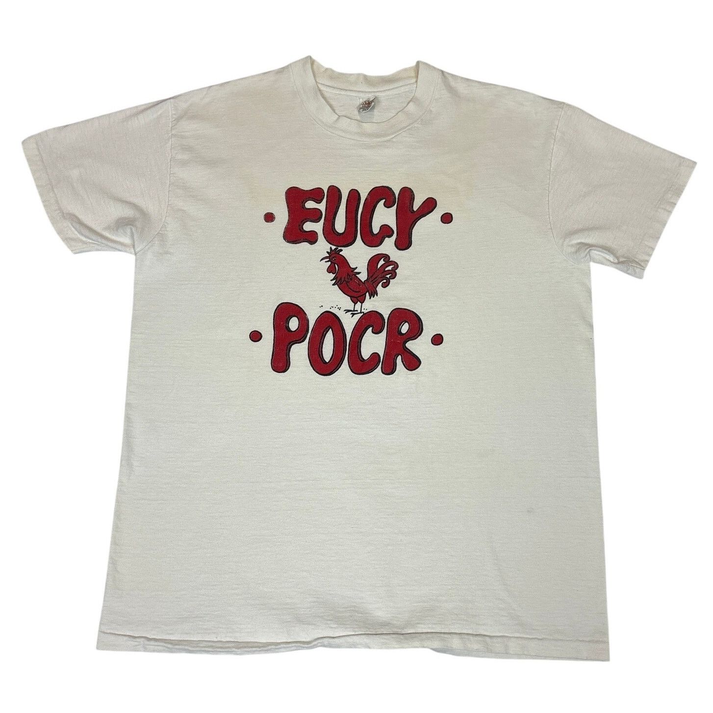 Hanes Vintage 70s Flip Shirt XL Eucy Pocr F*ck Humor Tee Size US XL / EU 56 / 4 - 1 Thumbnail