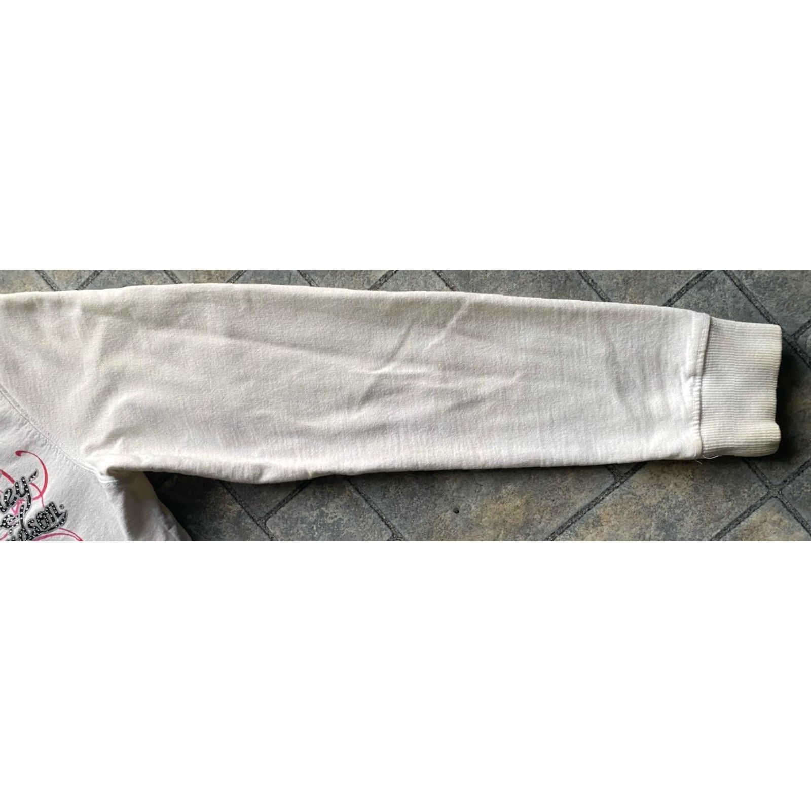 Harley Davidson Harley-Davidson Hoodie Full Zip Women M White Heart Yellowing Flaws Size M / US 6-8 / IT 42-44 - 7 Thumbnail