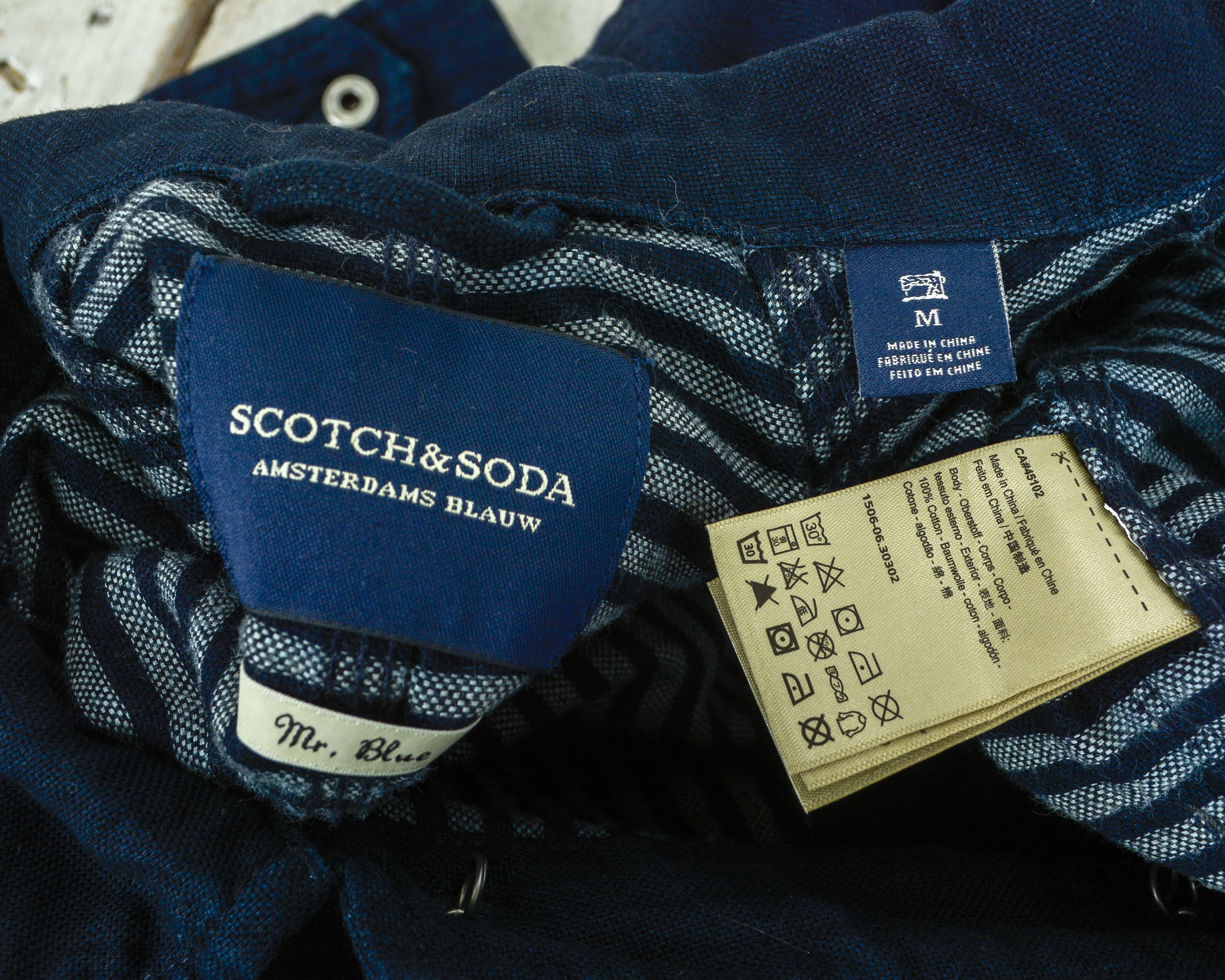 Indigo × Japanese Brand × Scotch & Soda Radio Blauw Mr Blue M Blazer Coat 100% Cotton Jacket Suit Size 38R - 13 Thumbnail