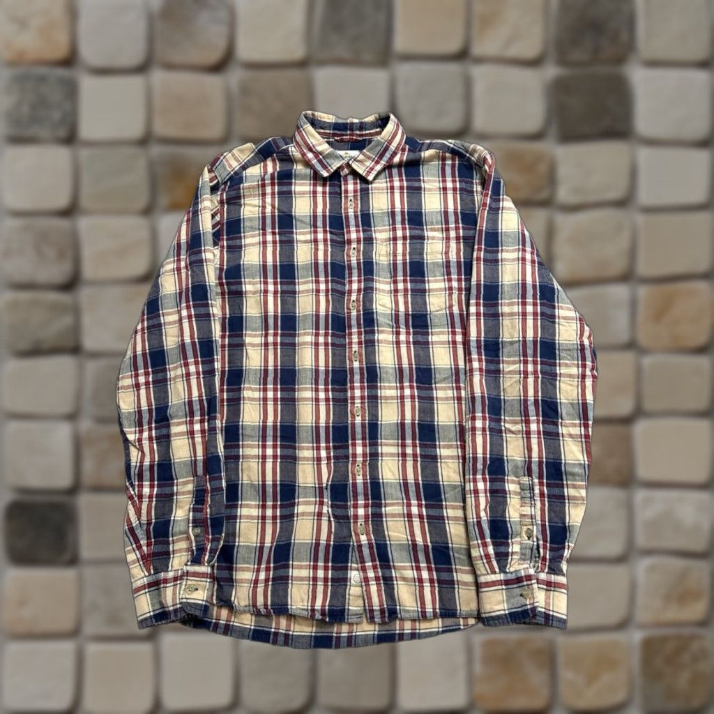 Marine Layer Marine Layer Shirt XL Multicolor Plaid Flannel Cotton Pleated Button Up Breathable Easy Care Pockets Casual Travel Modern Mens Size US XL / EU 56 / 4 - 1 Thumbnail