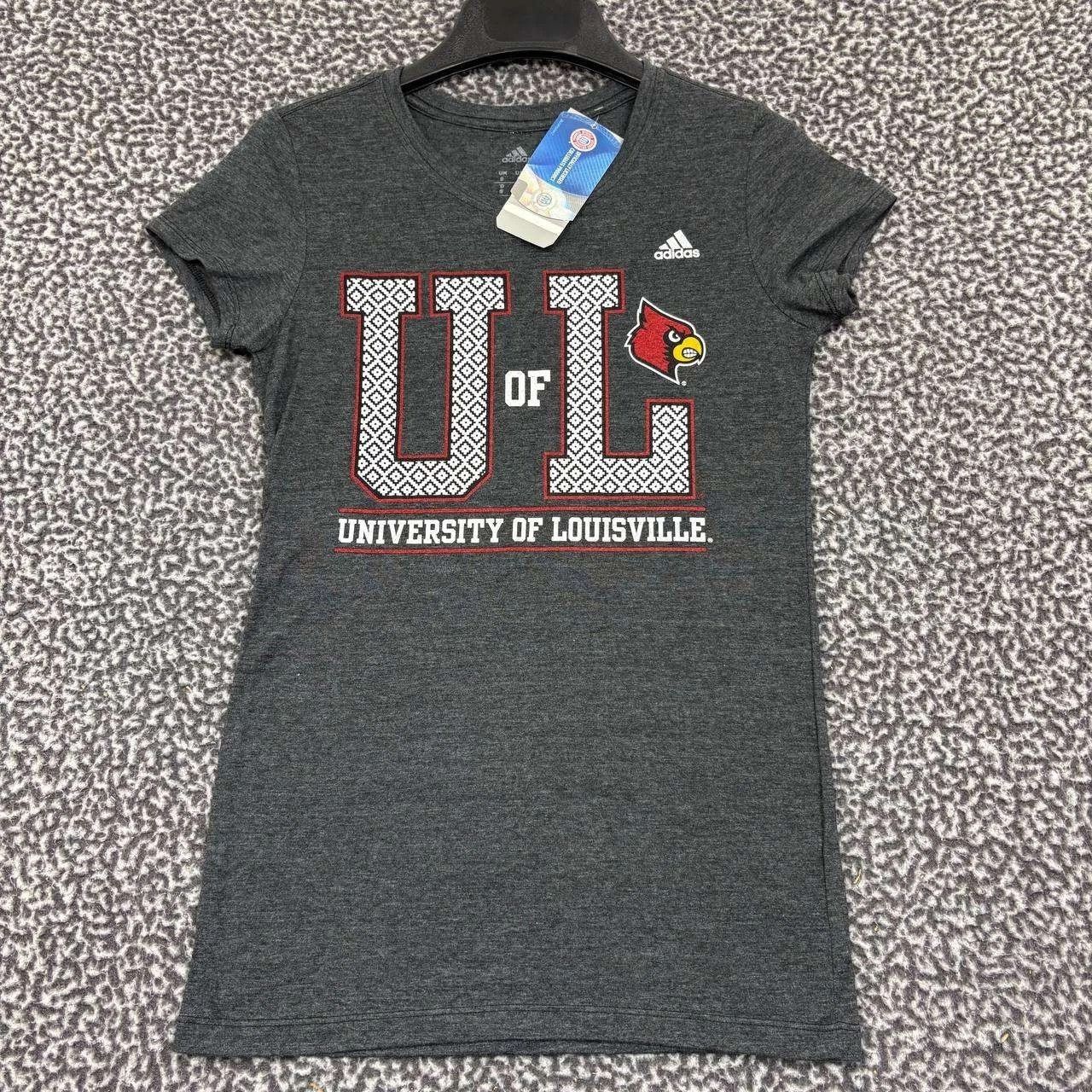 Adidas Louisville Cardinals Shirt Women Short Sleeve Crew Neck S Size S / US 4 / IT 40 - 1 Thumbnail