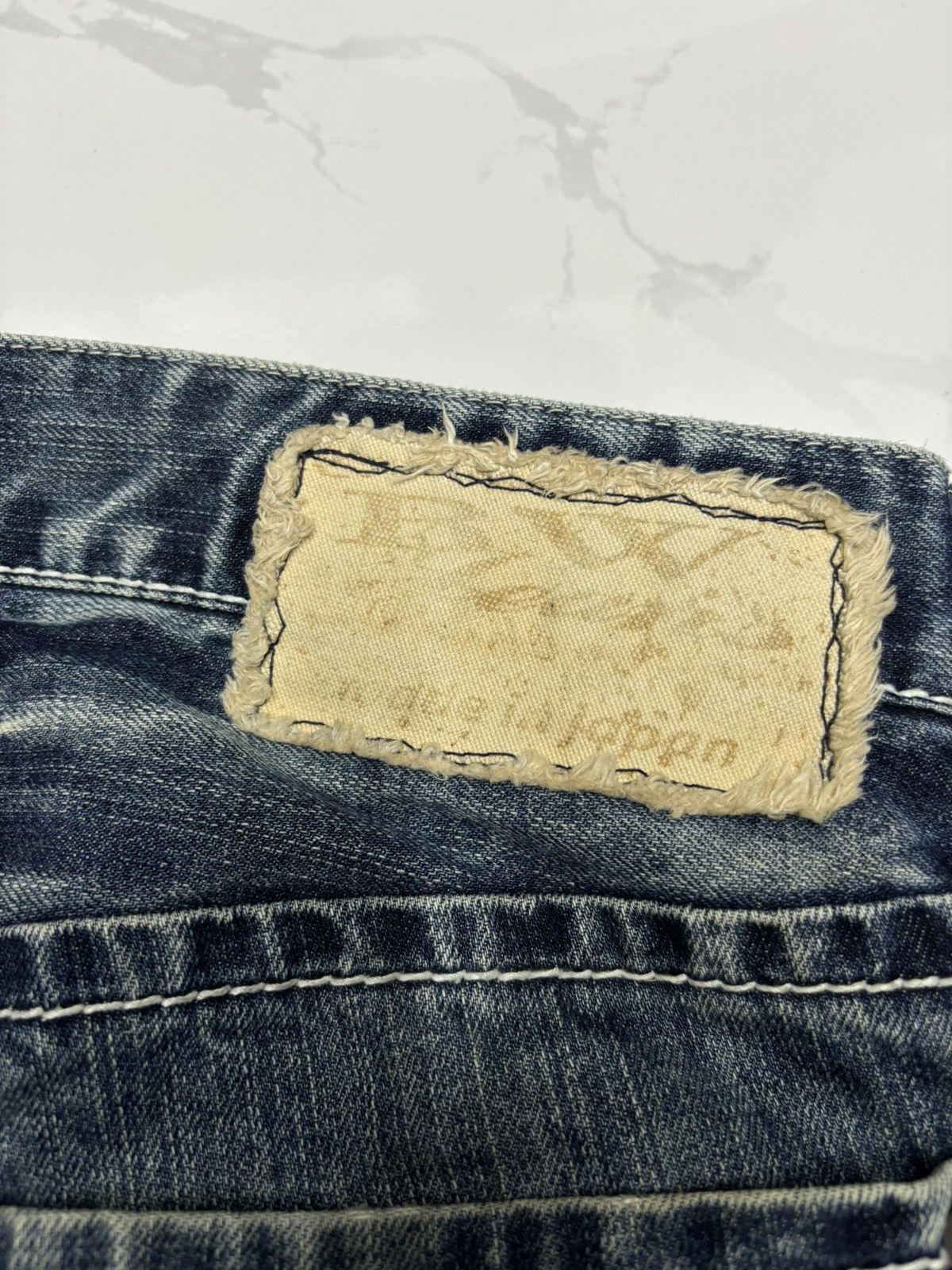 Hysteric Glamour 🔥HYSTERIC GLAMOUR STYLE BLUE WAY WHISKER FLARED JEANS RIP Size US 32 / EU 48 - 12 Thumbnail