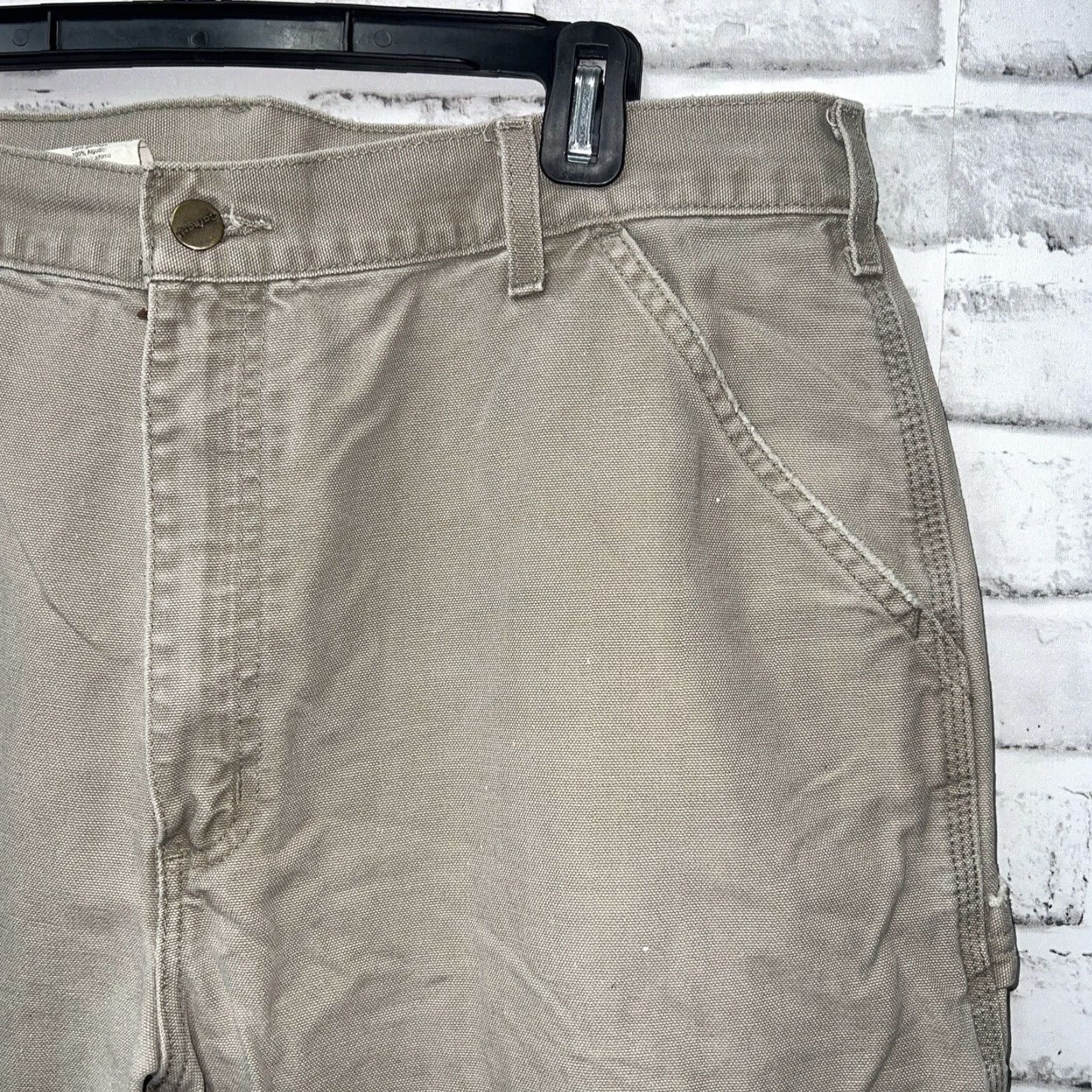 Carhartt VINTAGE Carhartt 1889 Beige Pants Men 38x32 Khaki Regular Inseam 32 Mens Clothing Size US 38 / EU 54 - 2 Thumbnail