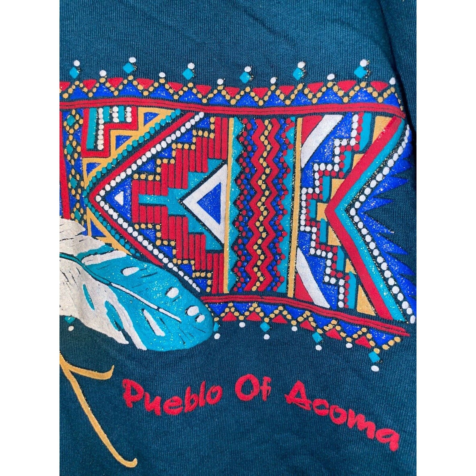 Jerzees Vintage Pueblo Of Acoma Shirt Native Amercian Tee 90s VTG XL Size US XL / EU 56 / 4 - 6 Thumbnail