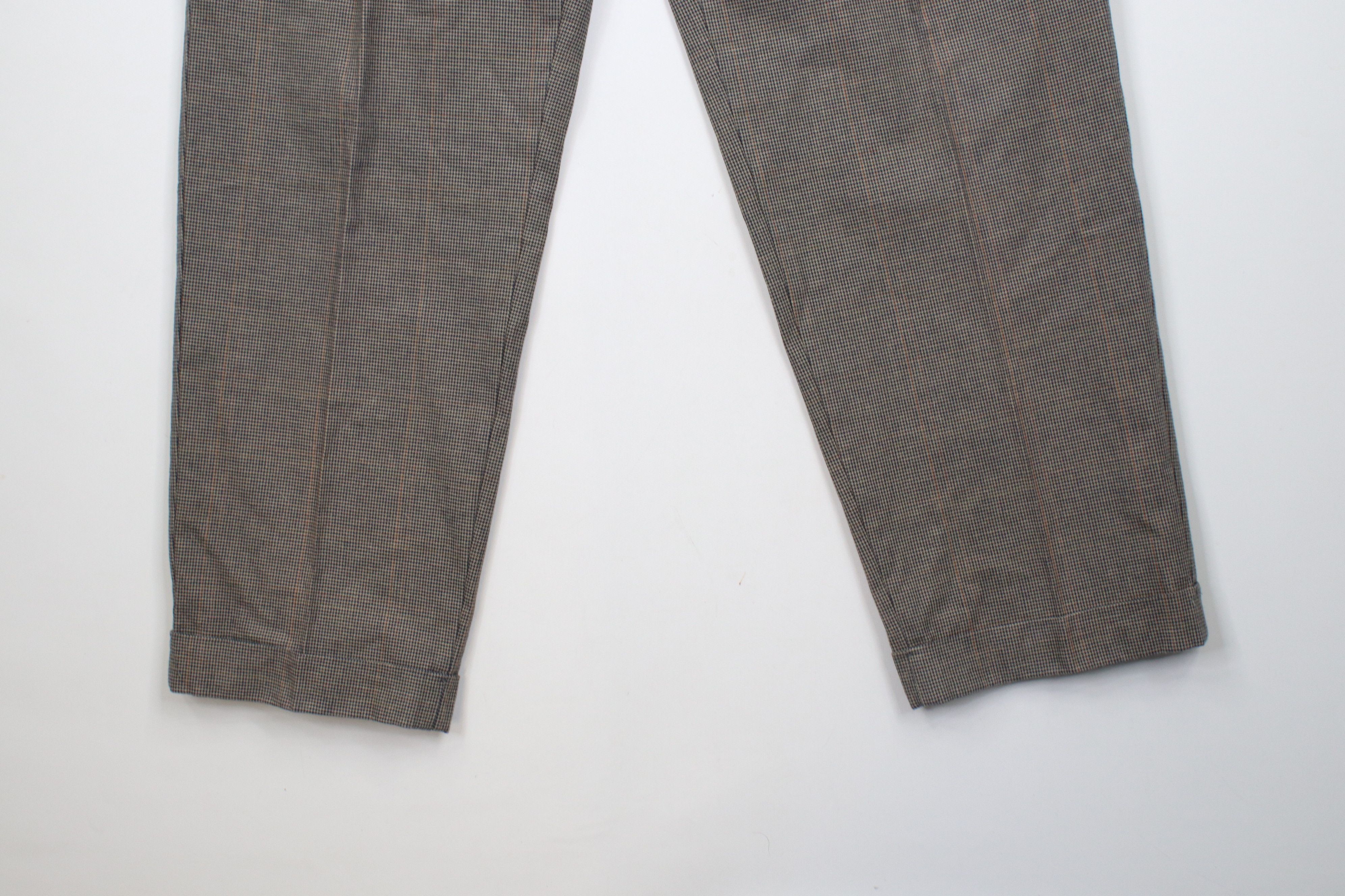Vintage Vintage 90s Streetwear Cuffed Chino Pants Houndstooth Size US 32 / EU 48 - 4 Thumbnail
