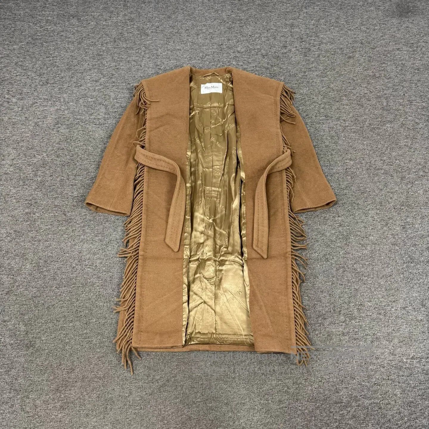 Max Mara MaxMara size 34 Medium-length wool coat with tie belt| Size S / US 4 / IT 40 - 1 Thumbnail