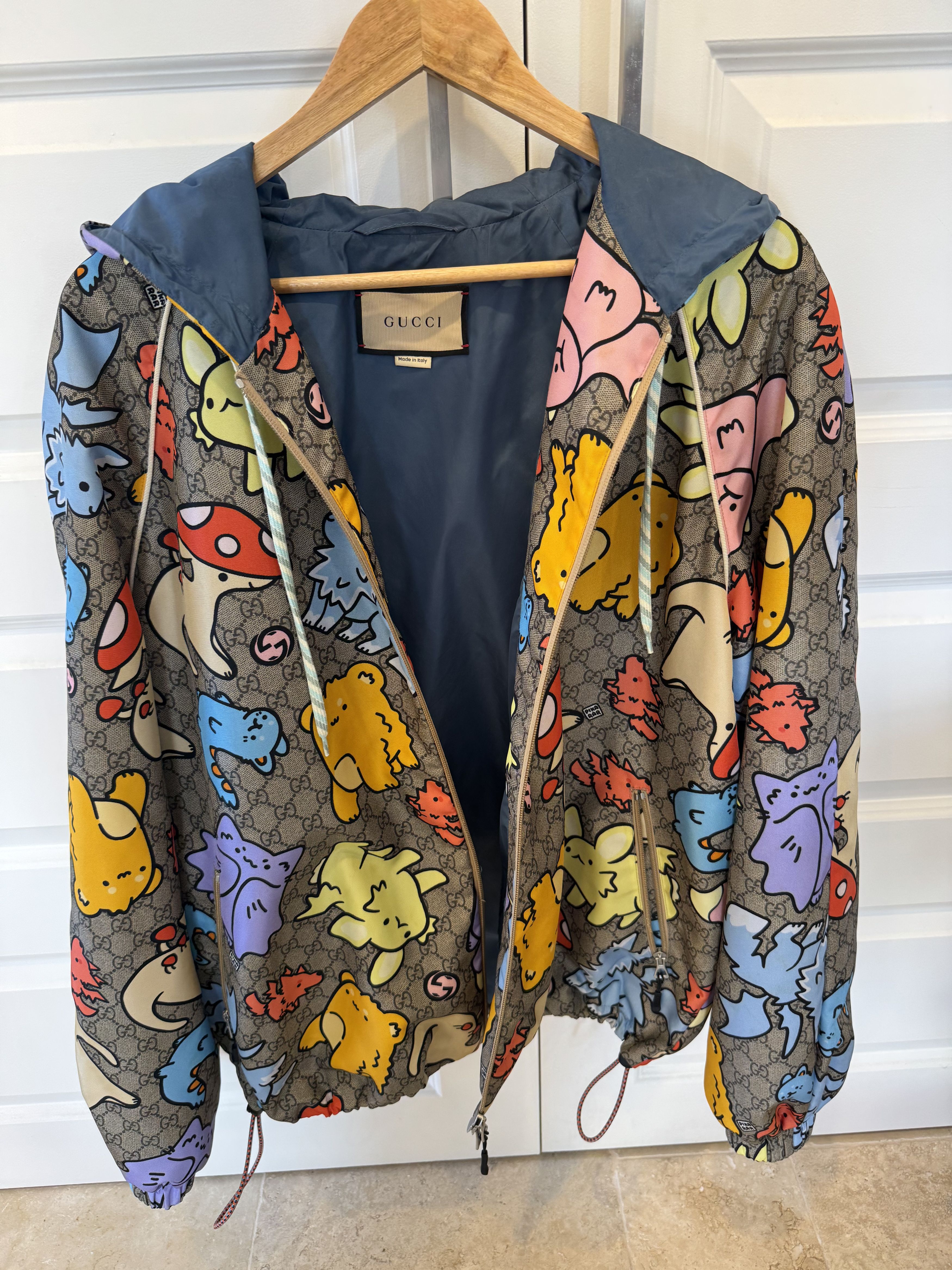Gucci Gucci 735440 ZAMFN animal pattern nylon jacket men's 50 Used Size US L / EU 52-54 / 3 - 4 Thumbnail