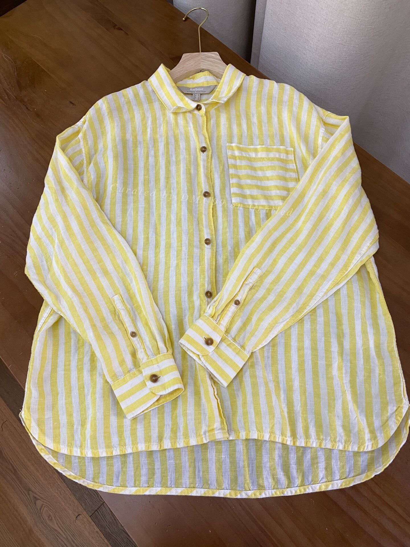 Barbour Barbour Casual Yellow White Striped Shirt Size US M / EU 48-50 / 2 - 1 Thumbnail
