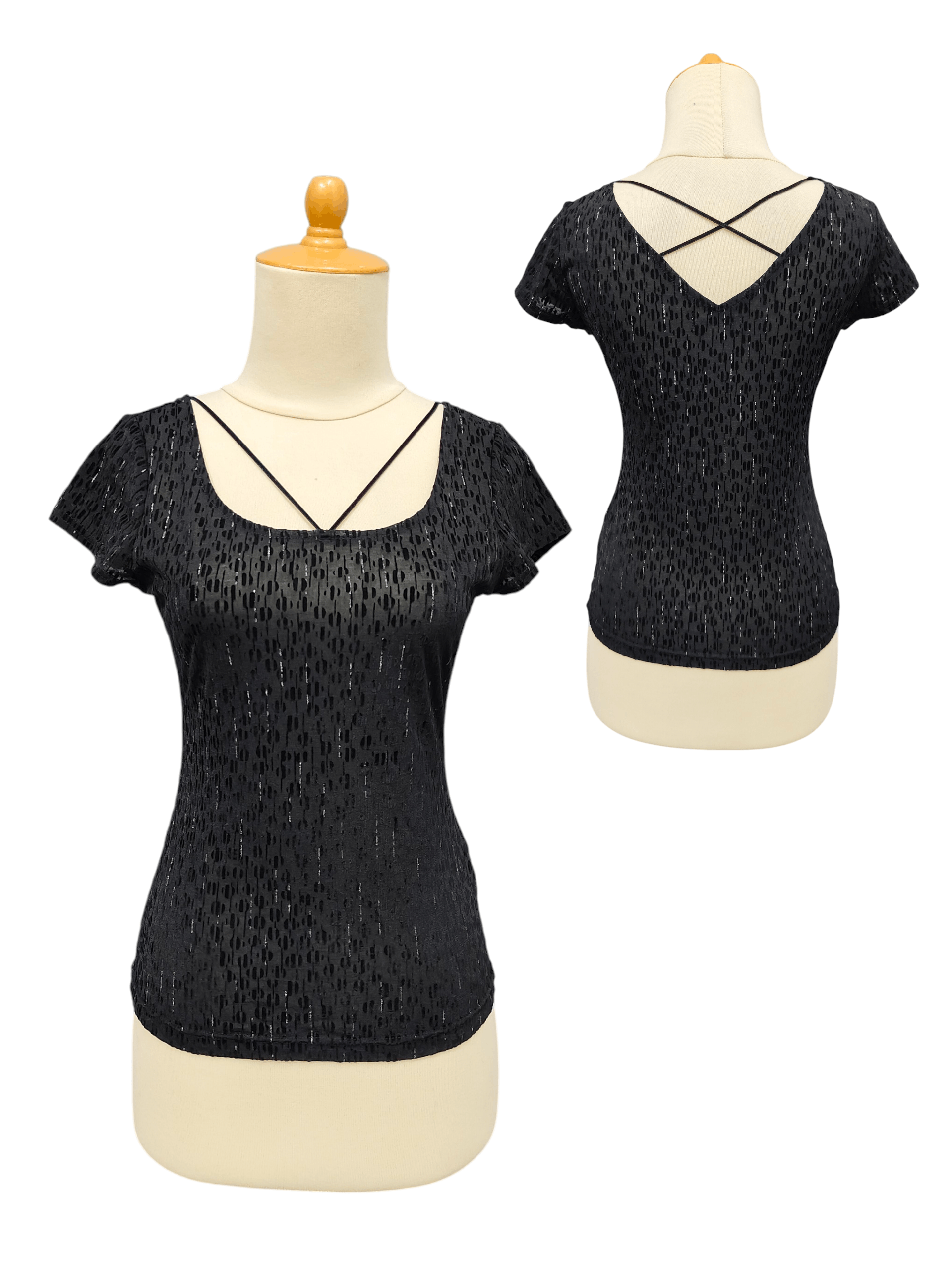 Michel Klein 2000s Michel Klein-Gothic Textured Abstract Dash Pattern Top Size M / US 6-8 / IT 42-44 - 1 Thumbnail