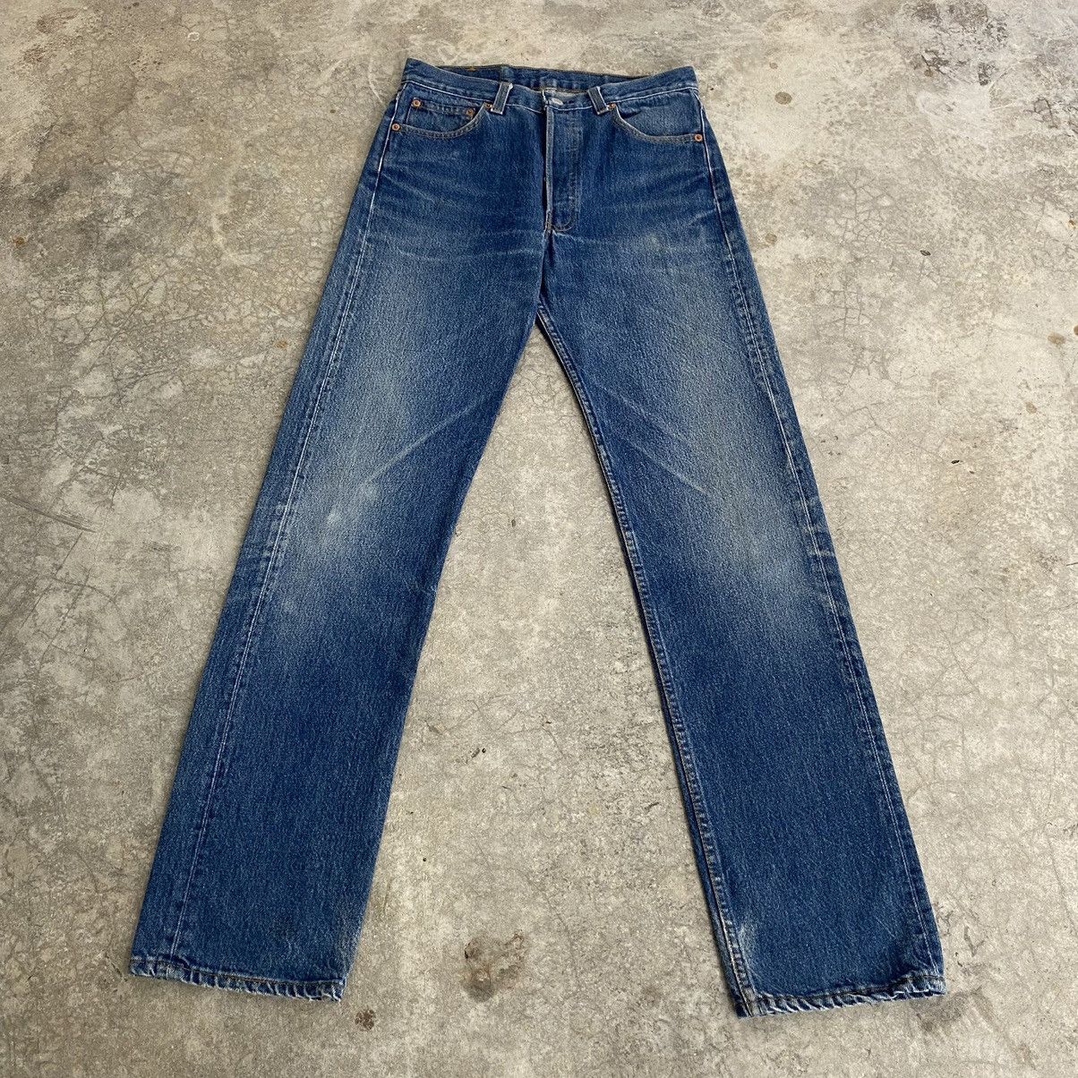 Levi's Size 29x32.5 Vintage 90’s Levis 501 Stonewashed Blue Jeans Size US 29 - 1 Thumbnail