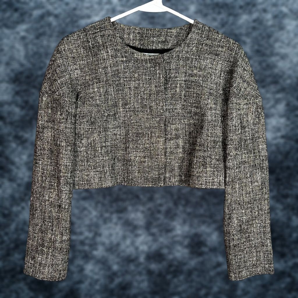 Missoni Missoni Cropped Jacket Womens One Size Gray Long Sleeve Snap Closure Size ONE SIZE - 1 Thumbnail