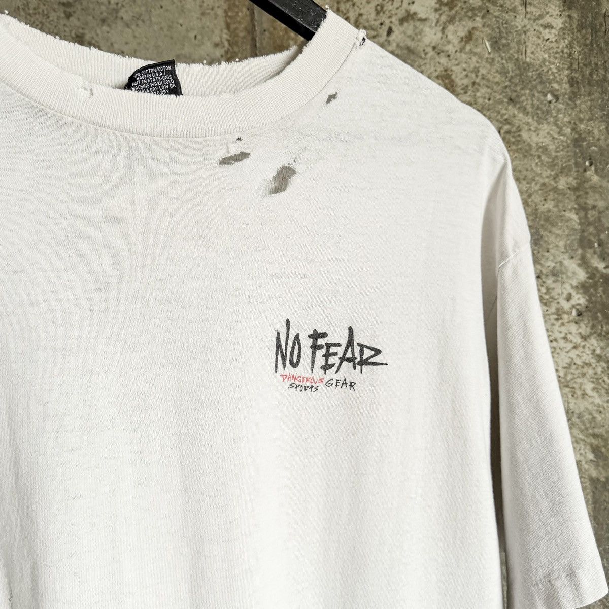 Vintage 90’s Vintage NO FEAR “10 Seconds” T Shirt Size US XL / EU 56 / 4 - 3 Thumbnail