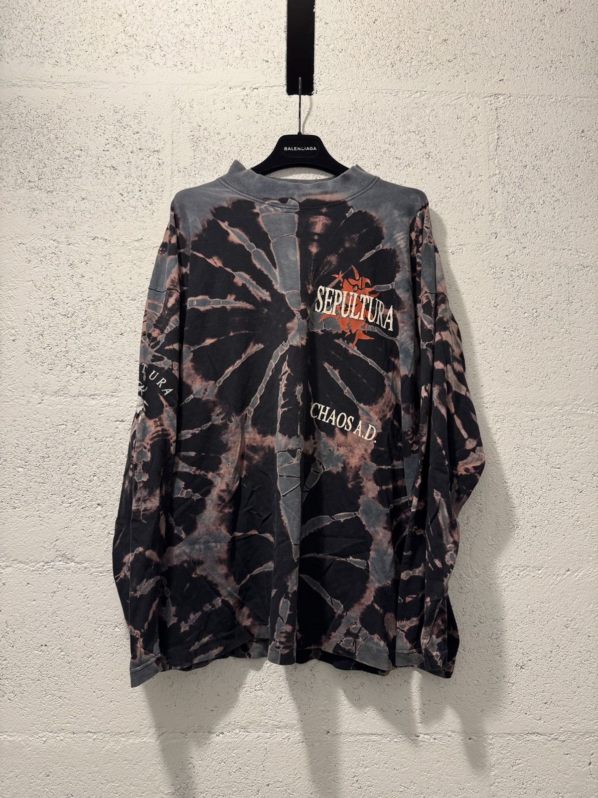 Band Tees × Vintage *RARE* SEPULTURA LONGSLEEVE CHAOS AD 90s VINTAGE TIE DYE Size US XL / EU 56 / 4 - 1 Thumbnail