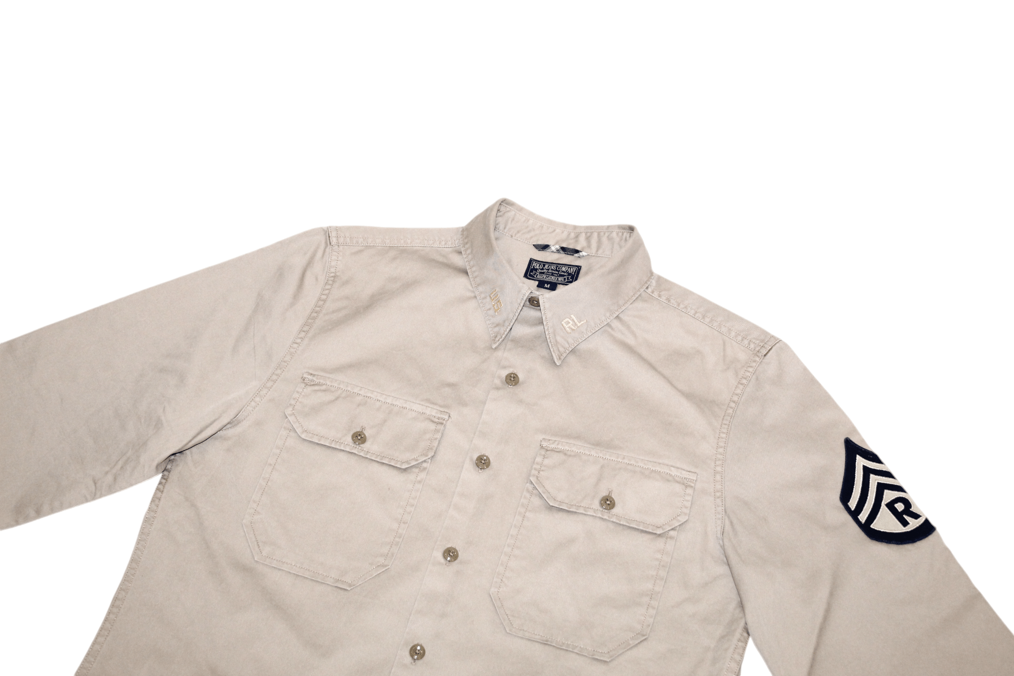 Polo Ralph Lauren Polo Jeans Co. U.S.-R.L. Military Brushed Cotton Overshirt Size US S / EU 44-46 / 1 - 2 Thumbnail