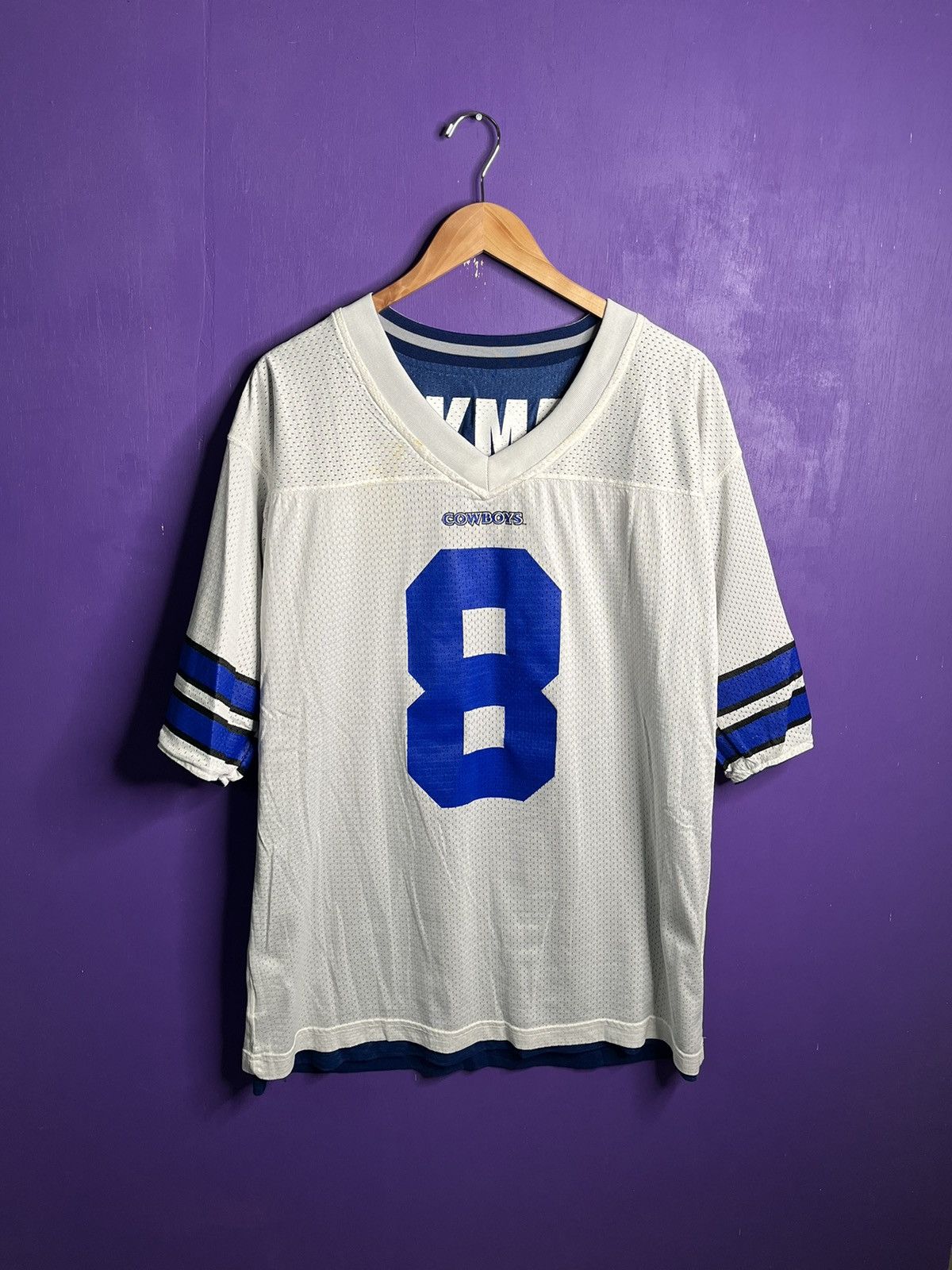 NFL × Vintage Vintage 90s Dallas cowboys Troy Aikman reversible jersey Size US XL / EU 56 / 4 - 3 Thumbnail
