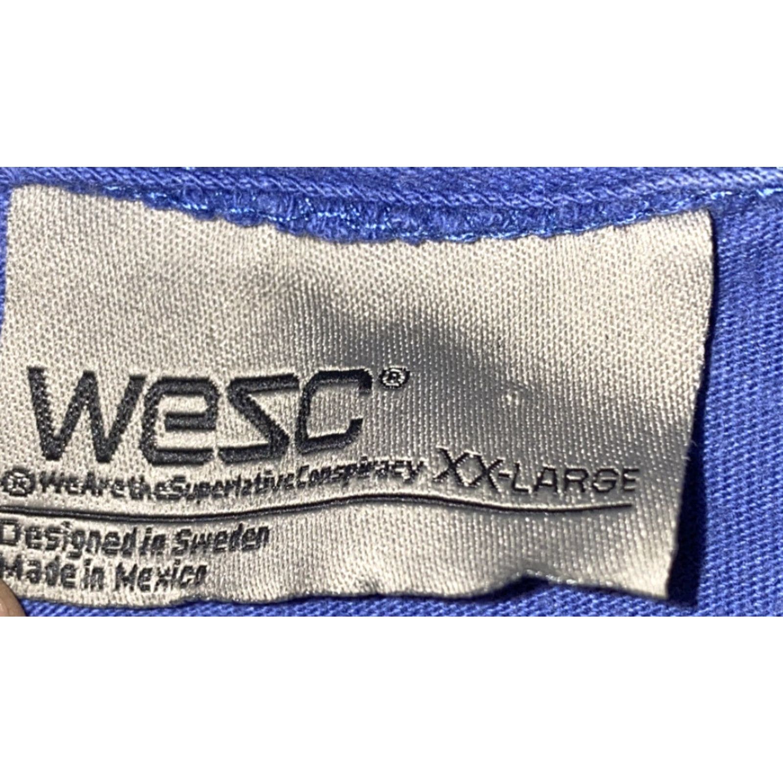 WeSC Wesc Sweden Designed Short Sleeve T-Shirt Blue 2XL Mens Regular Cotton Vintage: No Size US XXL / EU 58 / 5 - 5 Thumbnail