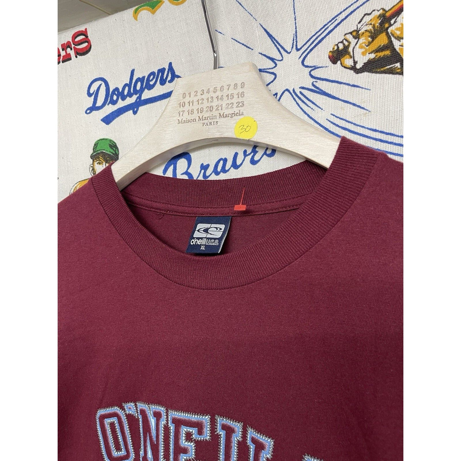 O'Neill VTG Y2K 1996 O’NEILL LONG SLEEVE TEE SHIRT PULLOVER RED/BURG Size US XL / EU 56 / 4 - 6 Thumbnail
