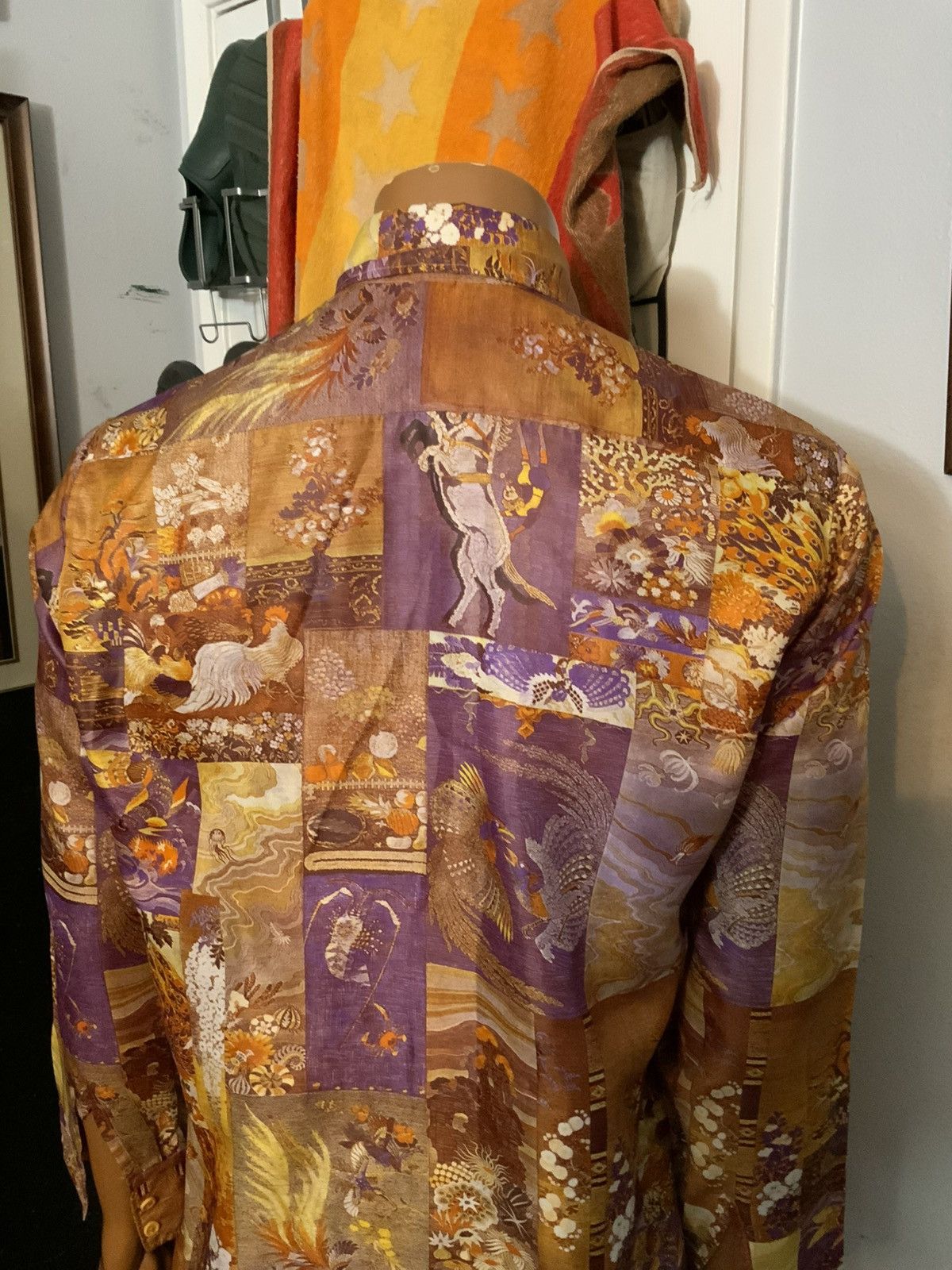 Vintage Vintage 60s 70s Textured Polyester Novelty AOP Disco Shirt Size US M / EU 48-50 / 2 - 14 Thumbnail