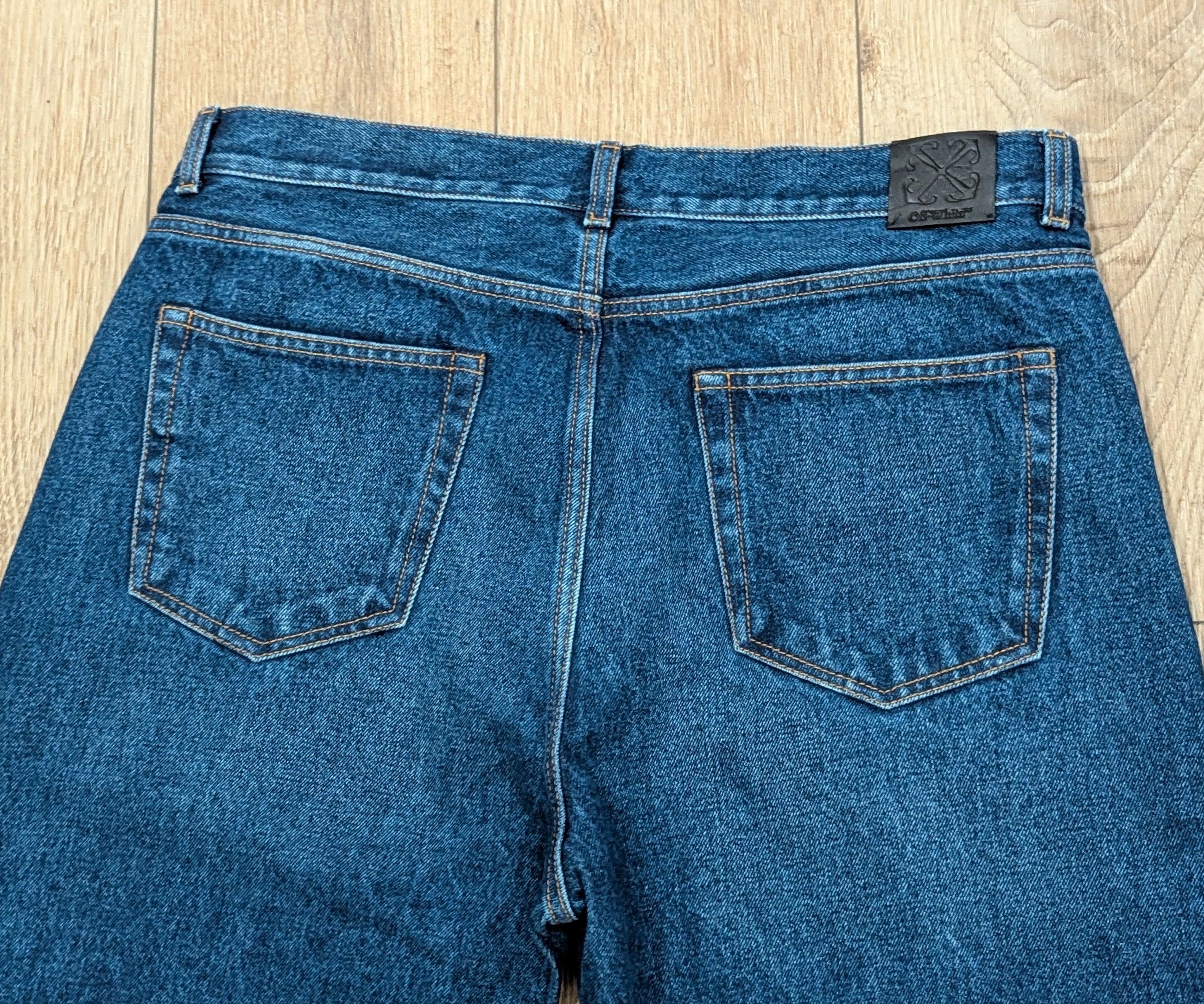 Off-White OFF-WHITE Zip Tab Detail Skate Jeans Blue 33 Size US 33 - 5 Thumbnail