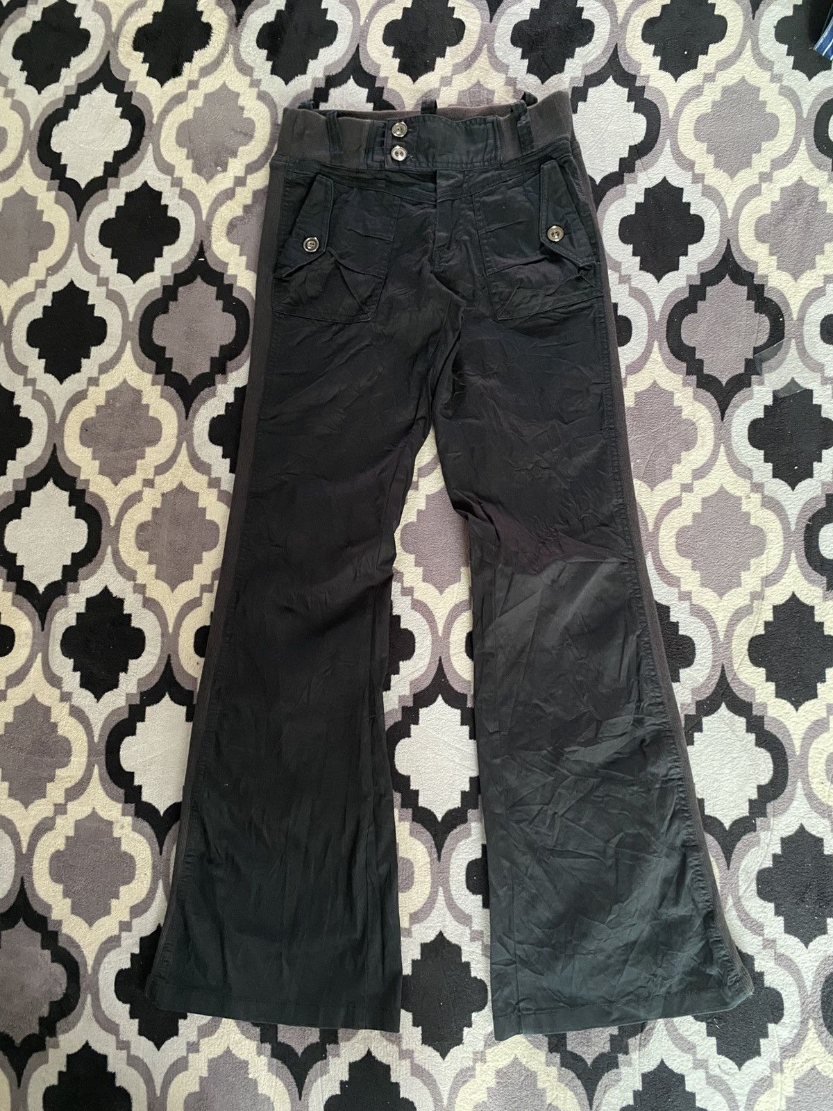 If Six Was Nine 2000s b.r.u.s.h flared pants vkei style Size US 27 - 1 Thumbnail