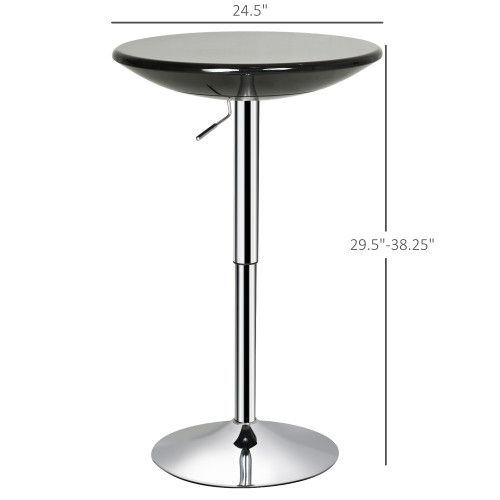 Designer × Homemade HOMCOM Round Bar Table with Metal Base, Adjustable Counter H Size US L / EU 52-54 / 3 - 6 Thumbnail
