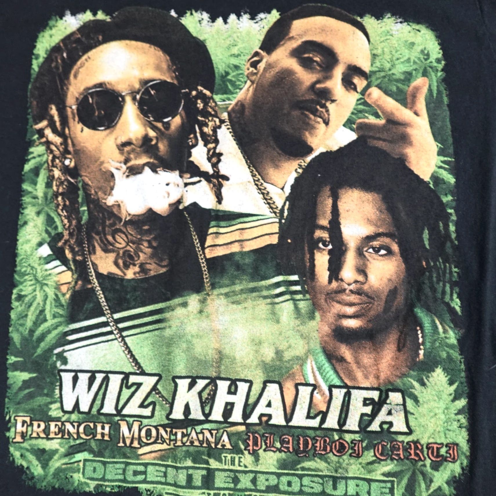 Vintage Wiz Khalifa Shirt Medium Black Tour Concert Graphic Print Crew Neck Short Sleeve Mens M Size US M / EU 48-50 / 2 - 2 Thumbnail