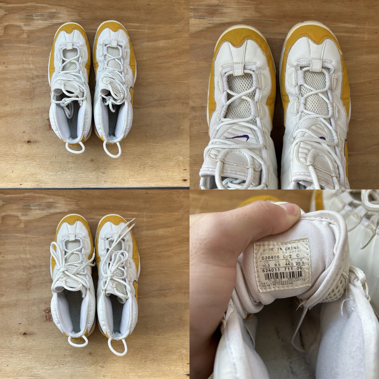 Nike VINTAGE Nike Air Max Tempo Basketball Men White 2003 10.5 US Mens Penny Pippen Jordan LA Lakers UPTEMPO Shirt? Size US 10 / EU 43 - 9 Thumbnail