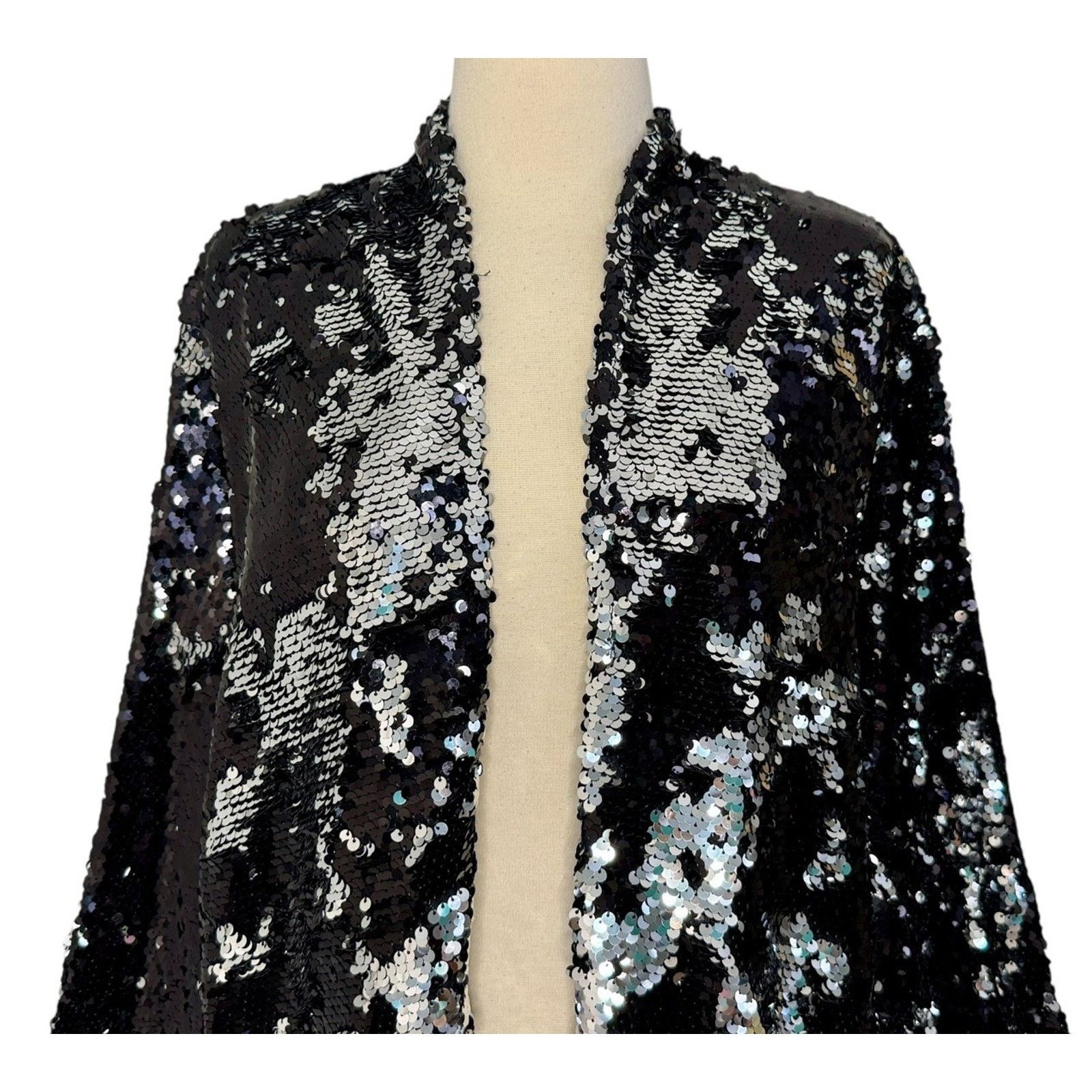 MINKPINK MINKPINK Great Escape Sequin Cape Jacket Oversized Sz XS/S Size S / US 4 / IT 40 - 4 Thumbnail