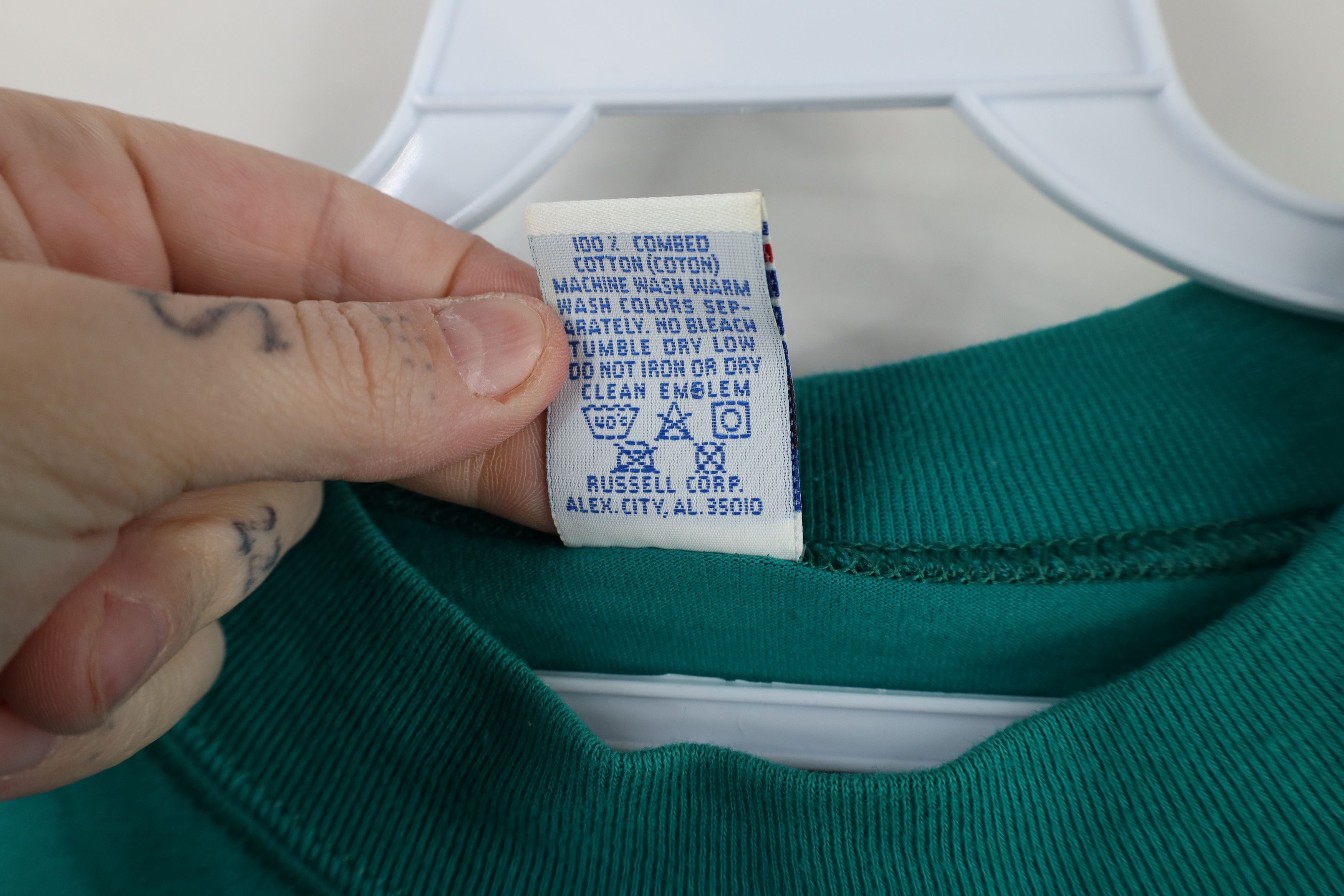 Russell Athletic × Vintage Vintage 90s Russell Athletic Long Sleeve T-Shirt Cotton USA Size US XL / EU 56 / 4 - 10 Thumbnail