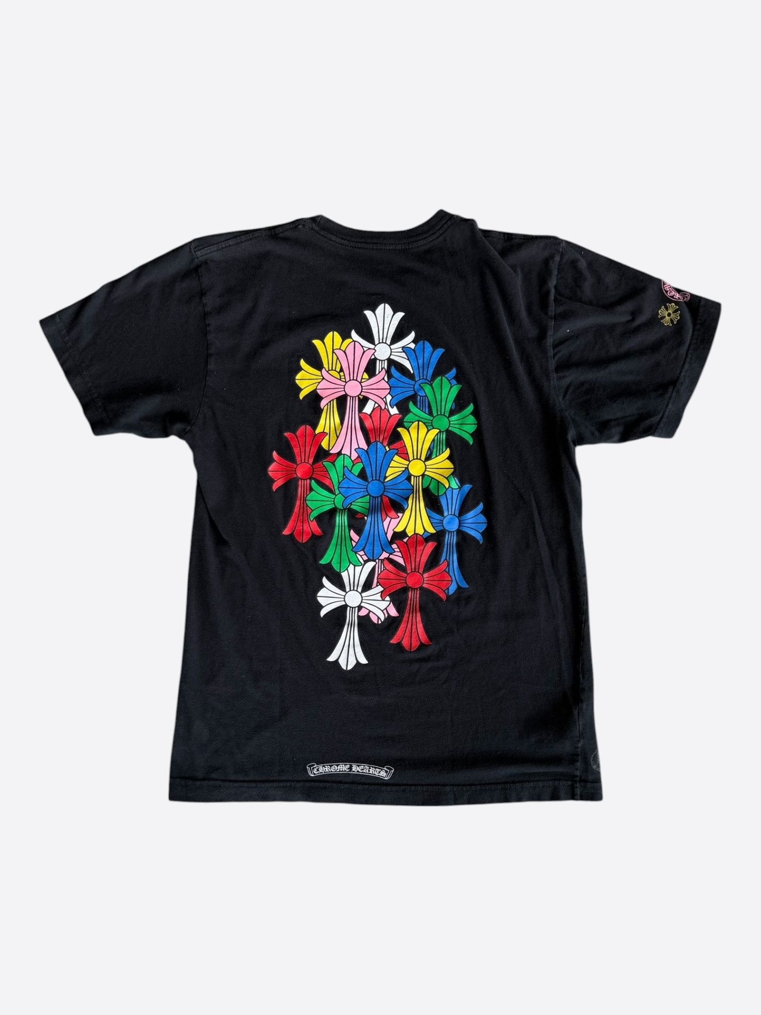 Chrome Hearts Chrome Hearts Black Multicolor Cross Logo T-Shirt Size US M / EU 48-50 / 2 - 2 Thumbnail