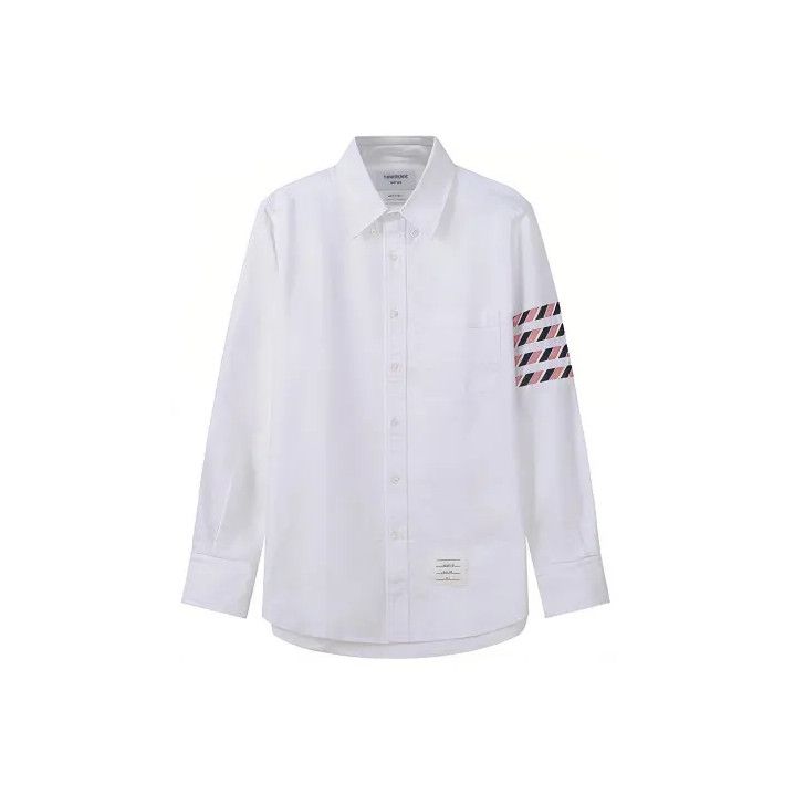 Thom Browne Thom Browne Striped Long Sleeve Shirt for Men Size US S / EU 44-46 / 1 - 1 Thumbnail