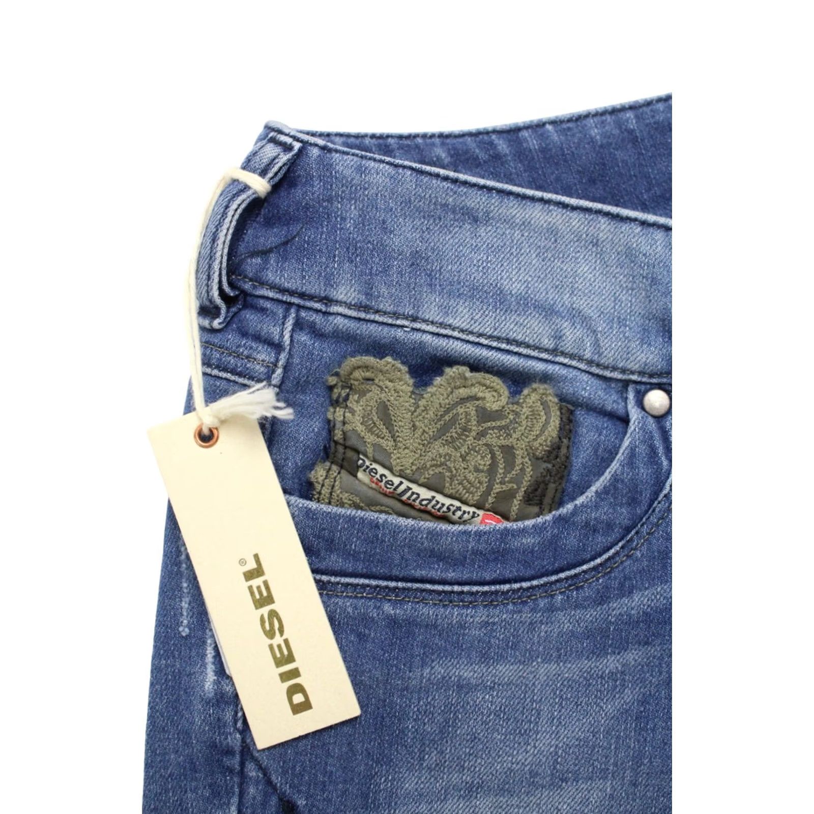 Diesel DIESEL Ronhar 008XU_Stretch Jeans Women's W26/L32 Distressed Whiskers Zip Fly Jeans Distressed Whiskers ZIP Fly Women W26/L32 Diesel Denim Jeans Size 26" / US 2 / IT 38 - 6 Thumbnail